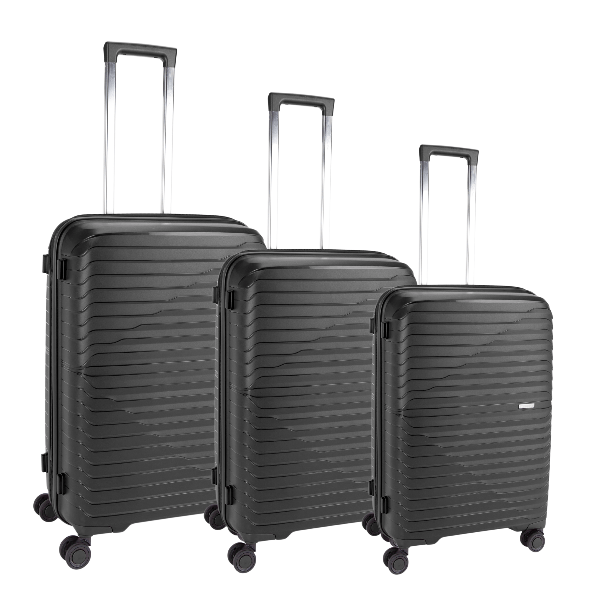Basel Suitcase Set of 3 - Red - MOON - Luggage & Travel Accessories - Pierre Cardin