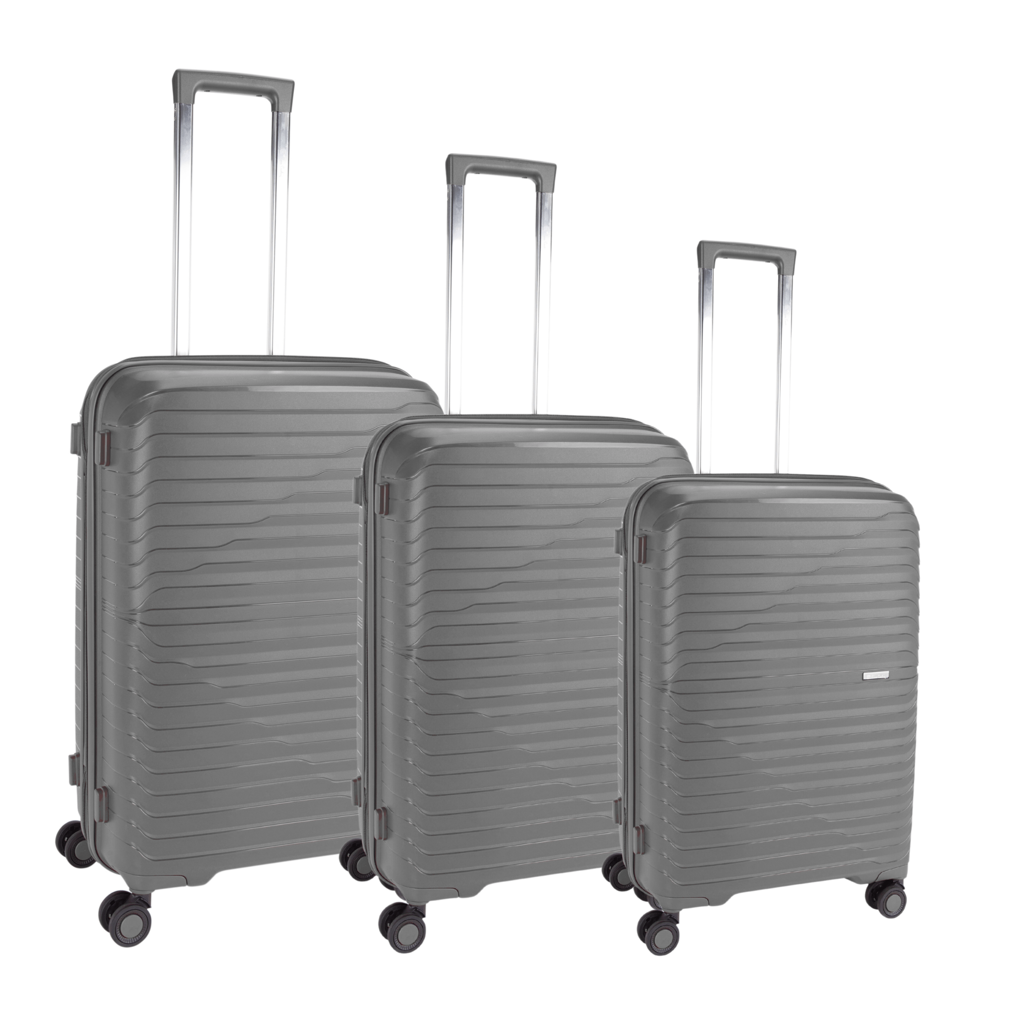 Basel Suitcase Set of 3 - Red - MOON - Luggage & Travel Accessories - Pierre Cardin
