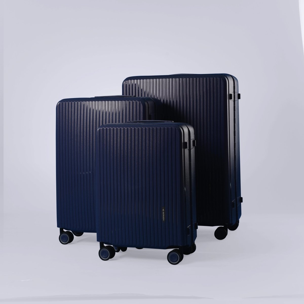 Burgos Zipless Suitcase Set of Navy MOON