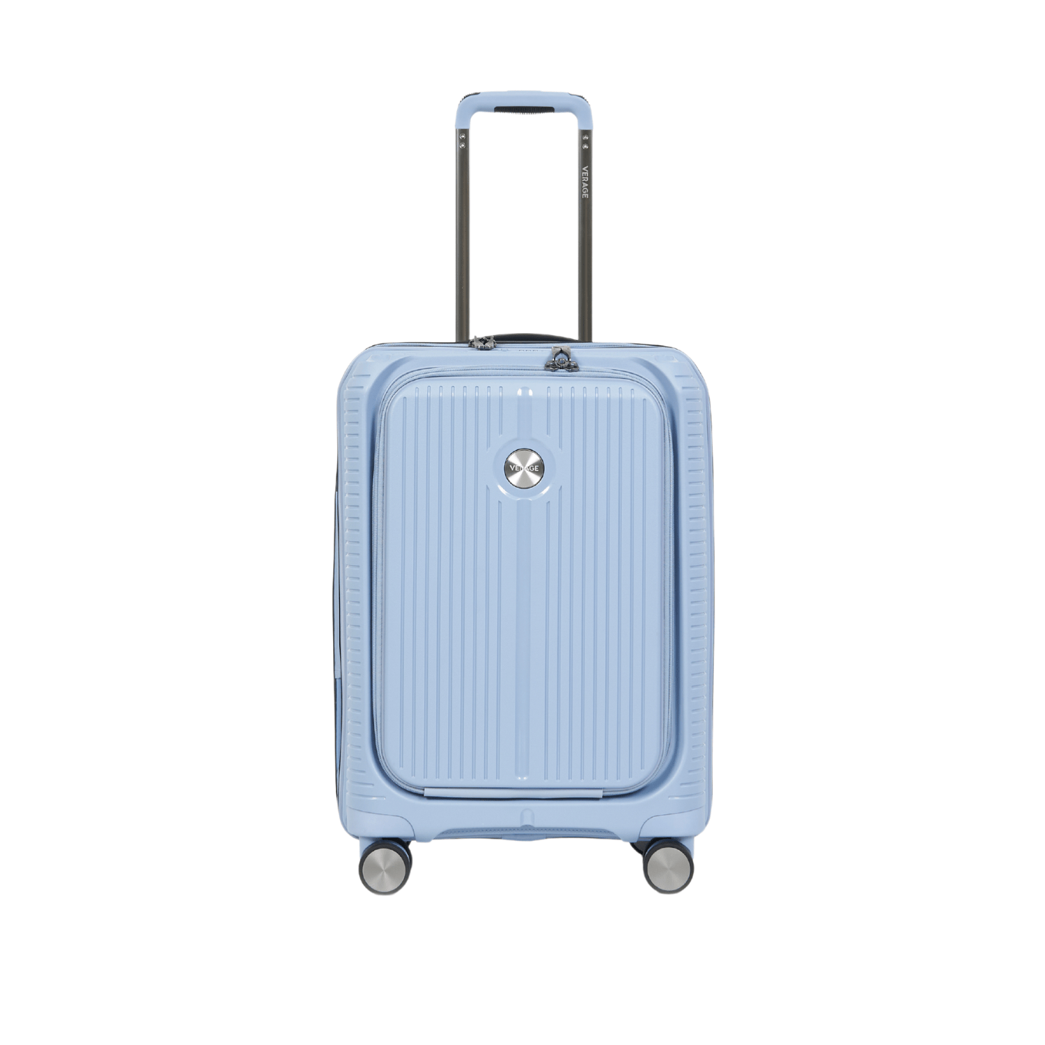 Rome Suitcase Carry on Front Pocket Polar Blue - MOON - Luggage & Travel Accessories - Verage