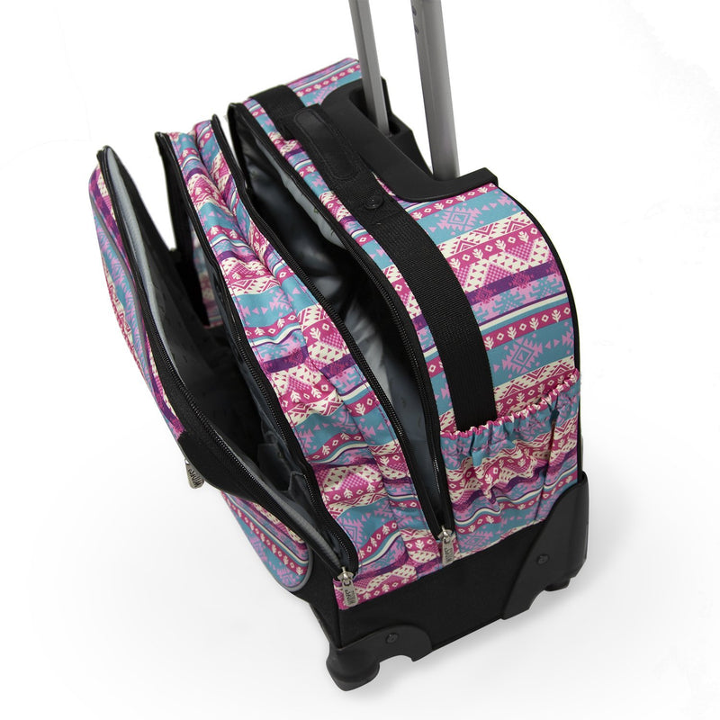Wires 4 Wheels trolley with Lunch Bag and Pencil Case Set (Pink printed) - Moon Factory Outlet - Back 2 School - Wires - Wires 4 Wheels trolley with Lunch Bag and Pencil Case Set (Pink printed) - Default Title - Bags - 5