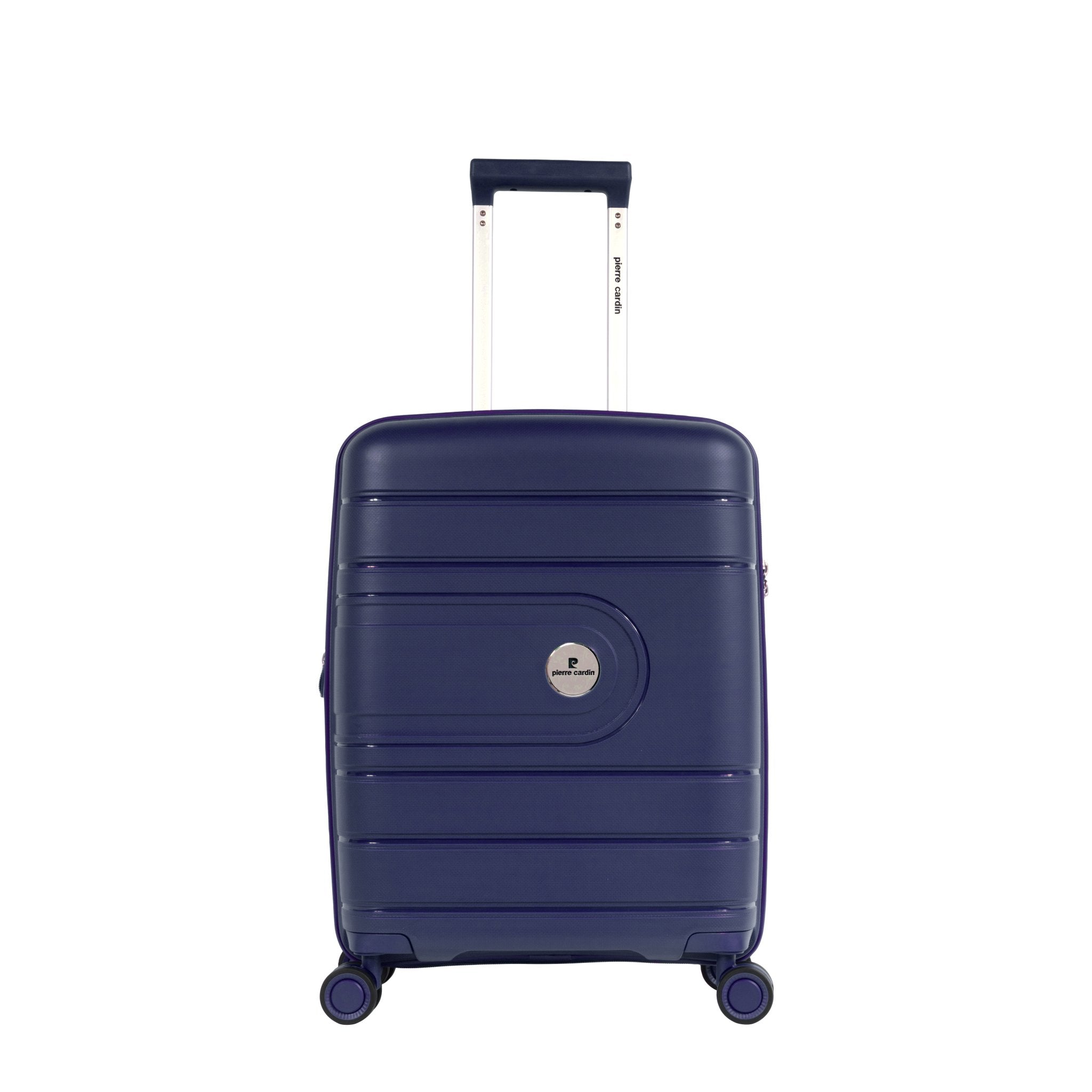 Pierre Cardin Upright Flexible/Hardcase Trolley Set of 4, GreyBlue