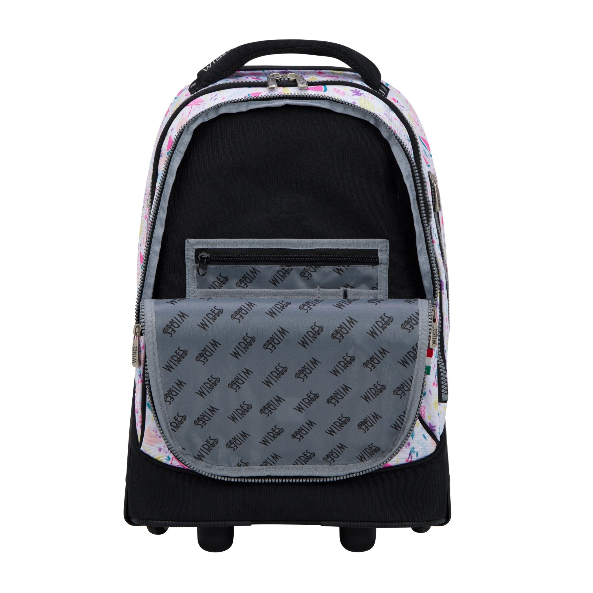 Bright Tropical Big Wheel School Bag Trolley Set of 3 (Lunch Bag & Pencil Case)