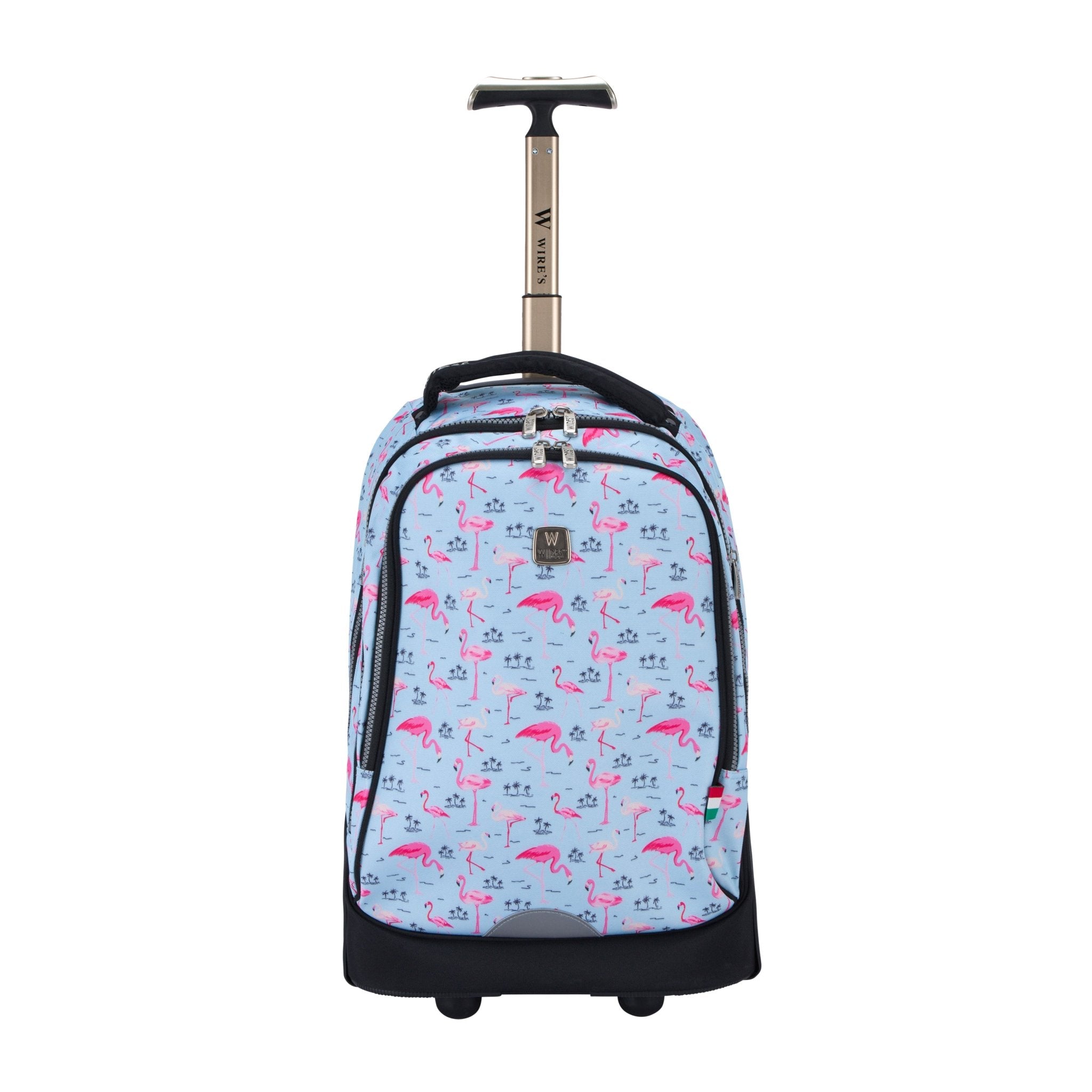 Flamingo Summer Wires Big Wheel School Bag Trolley Set of 3 (Lunch Bag & Pencil Case)