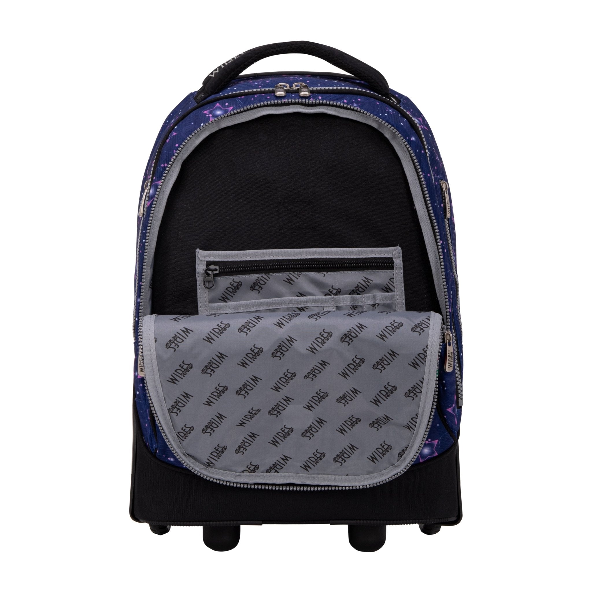 Stars Big Wheel School Bag Trolley Set of 3 (Lunch Bag & Pencil Case)