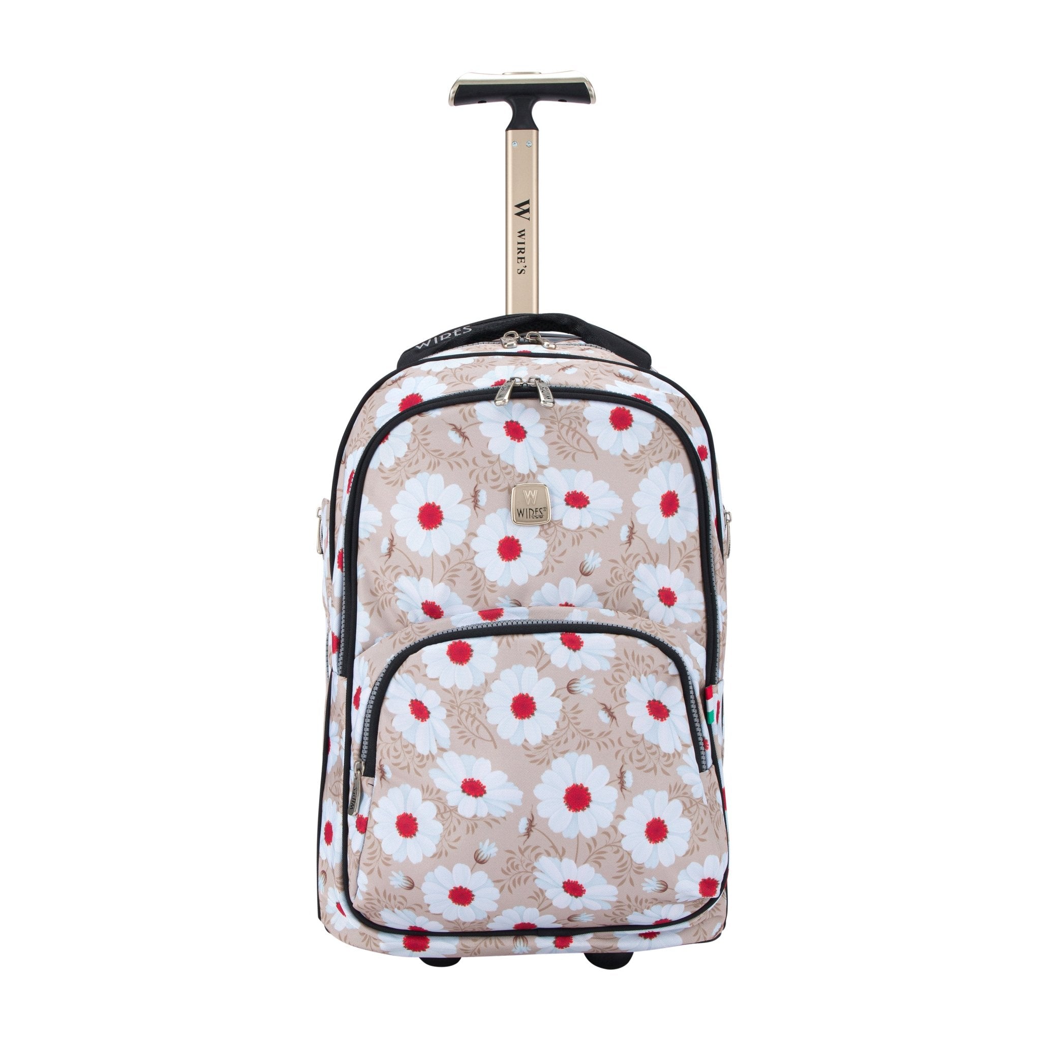 Daisy White Wires Mini Wheel School Bags Trolly Set of 3pcs