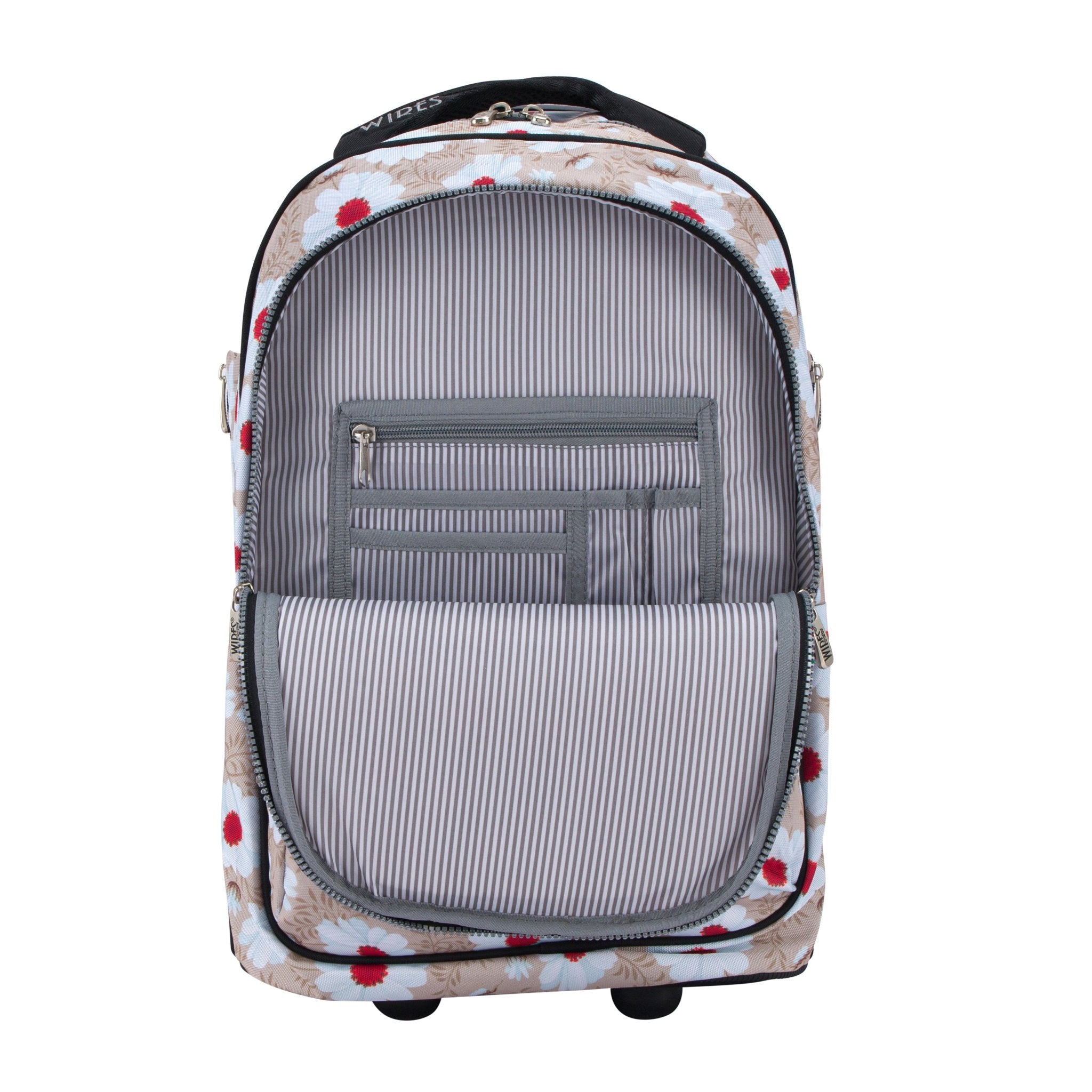 Daisy White Mini Wheel School Bags Trolly Set of 3pcs