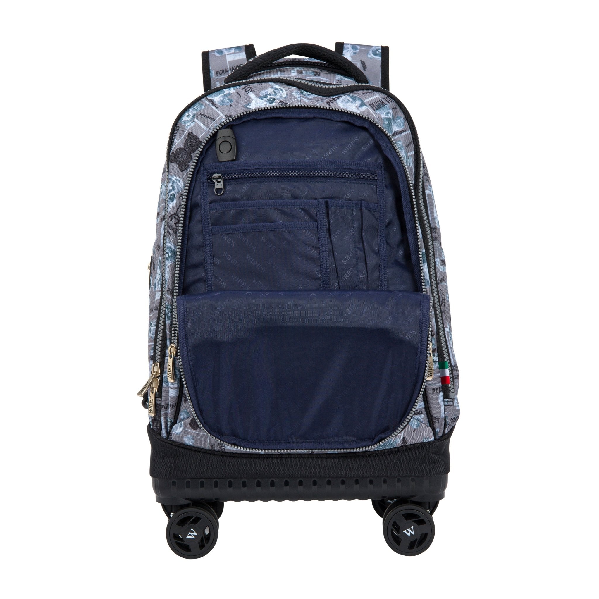 Teddy 8-Wheels School Backpack Trolley Set (Lunch bag & Pencil Case)