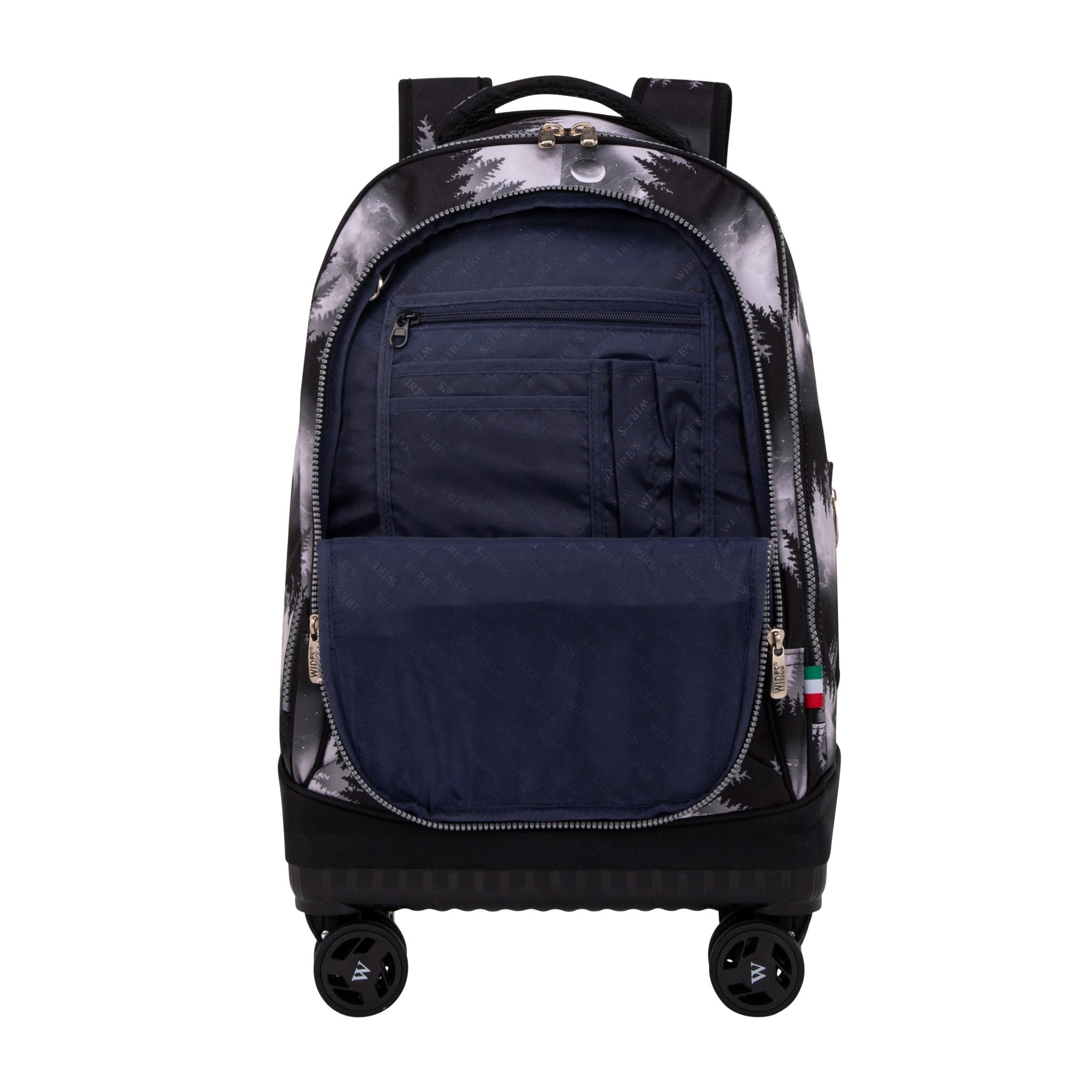 Mystery Forest 8-Wheels School Backpack Trolley Set (Lunch bag & Pencil Case)