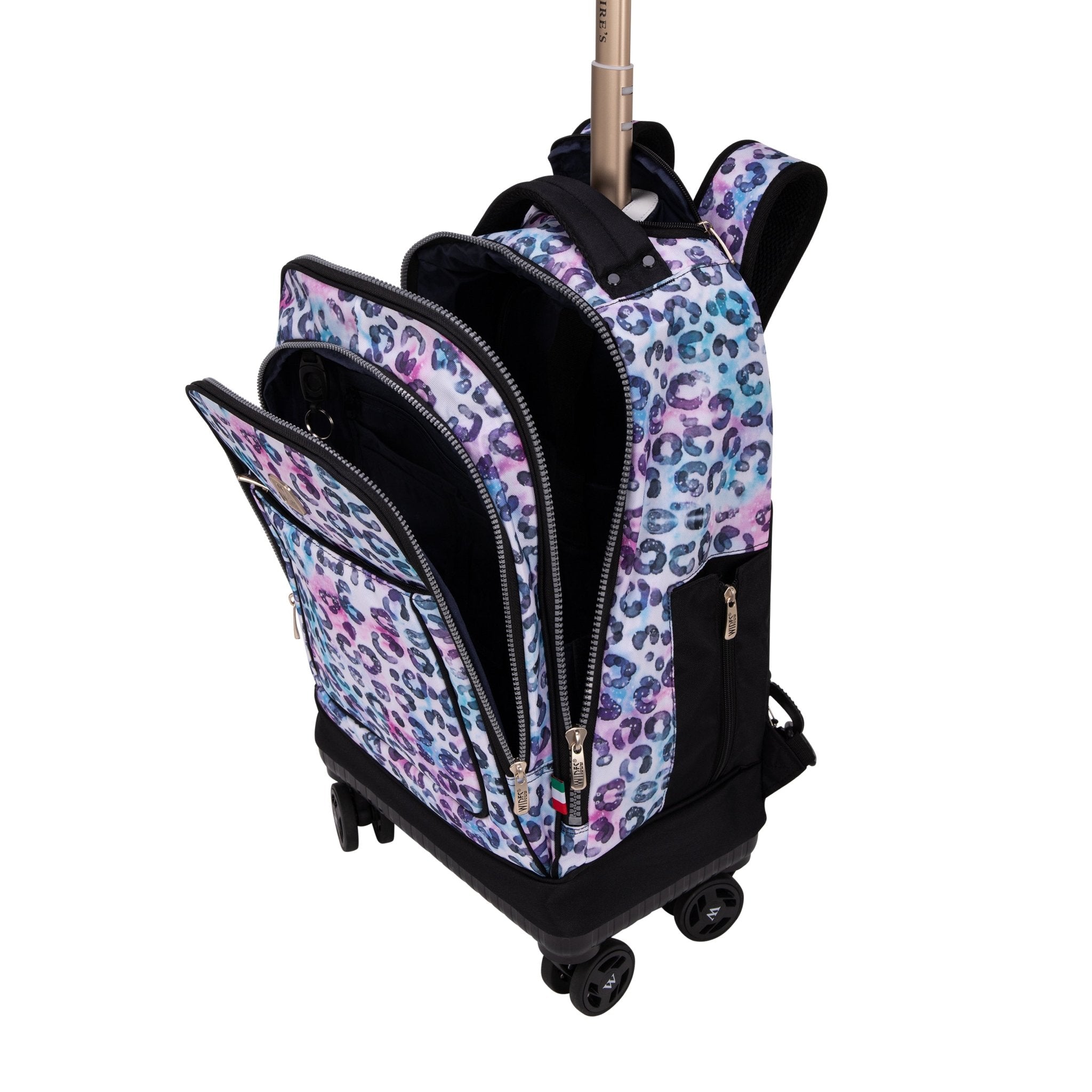 Sky Leopard 4-Wheels School Backpack Trolley Set (Lunch bag & Pencil Case)
