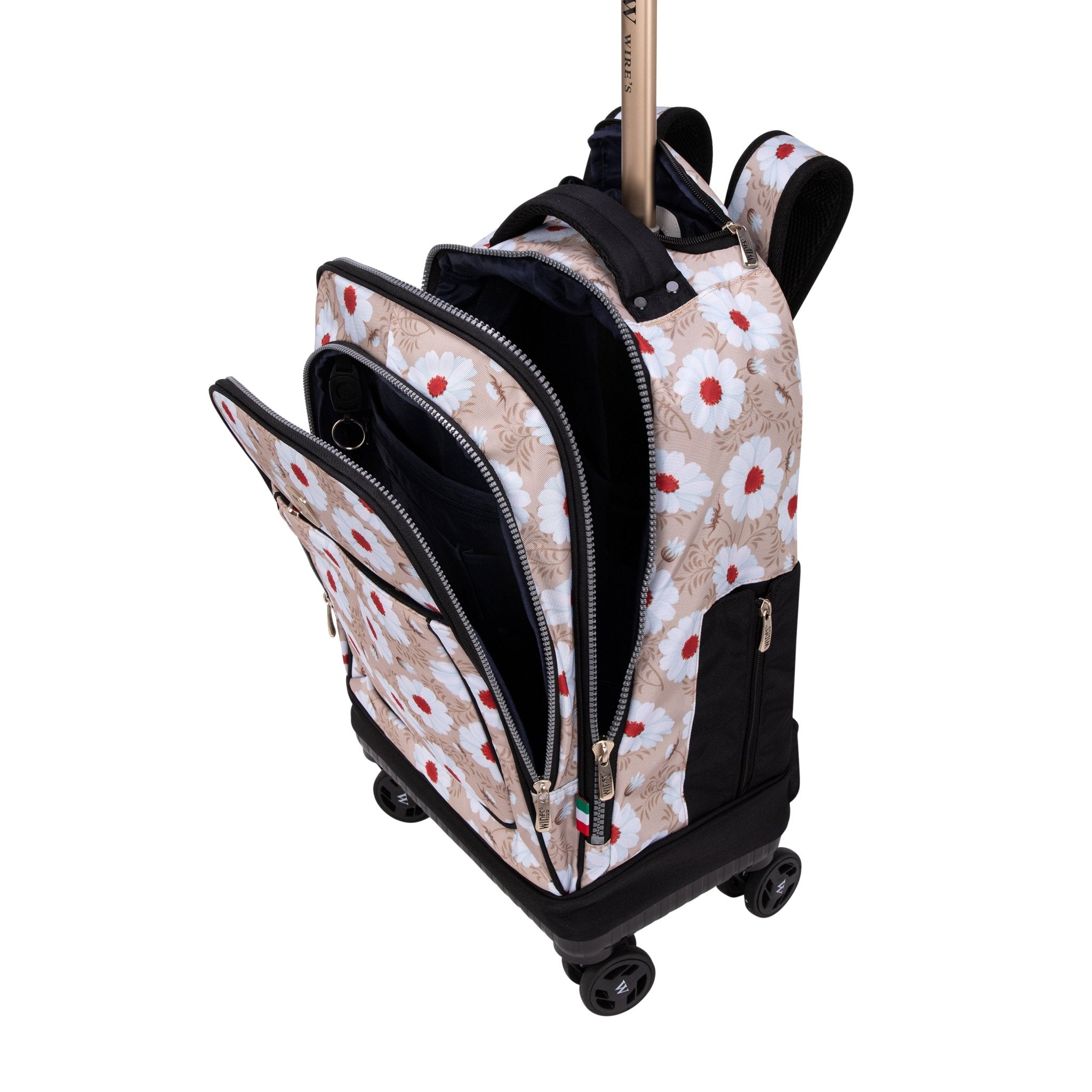 Daisy Wires 8-Wheels School Backpack Trolley Set (Lunch bag & Pencil Case)