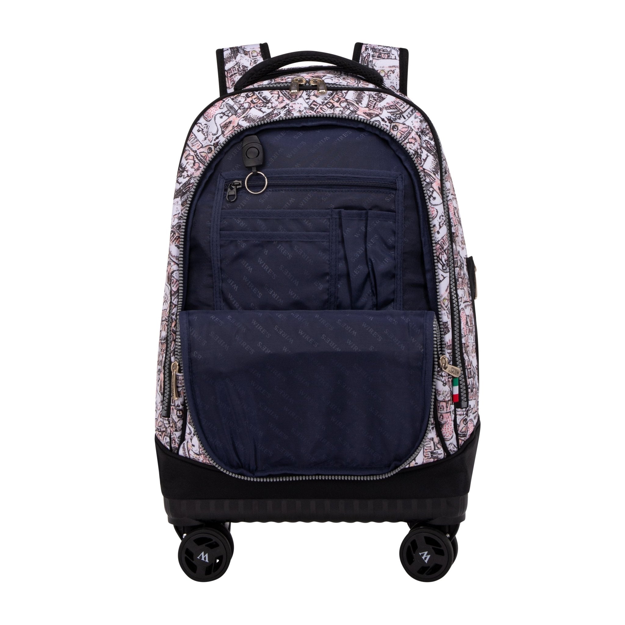 4 Wheels School Backpack Trolley Set (Lunch bag & Pencil Case) City