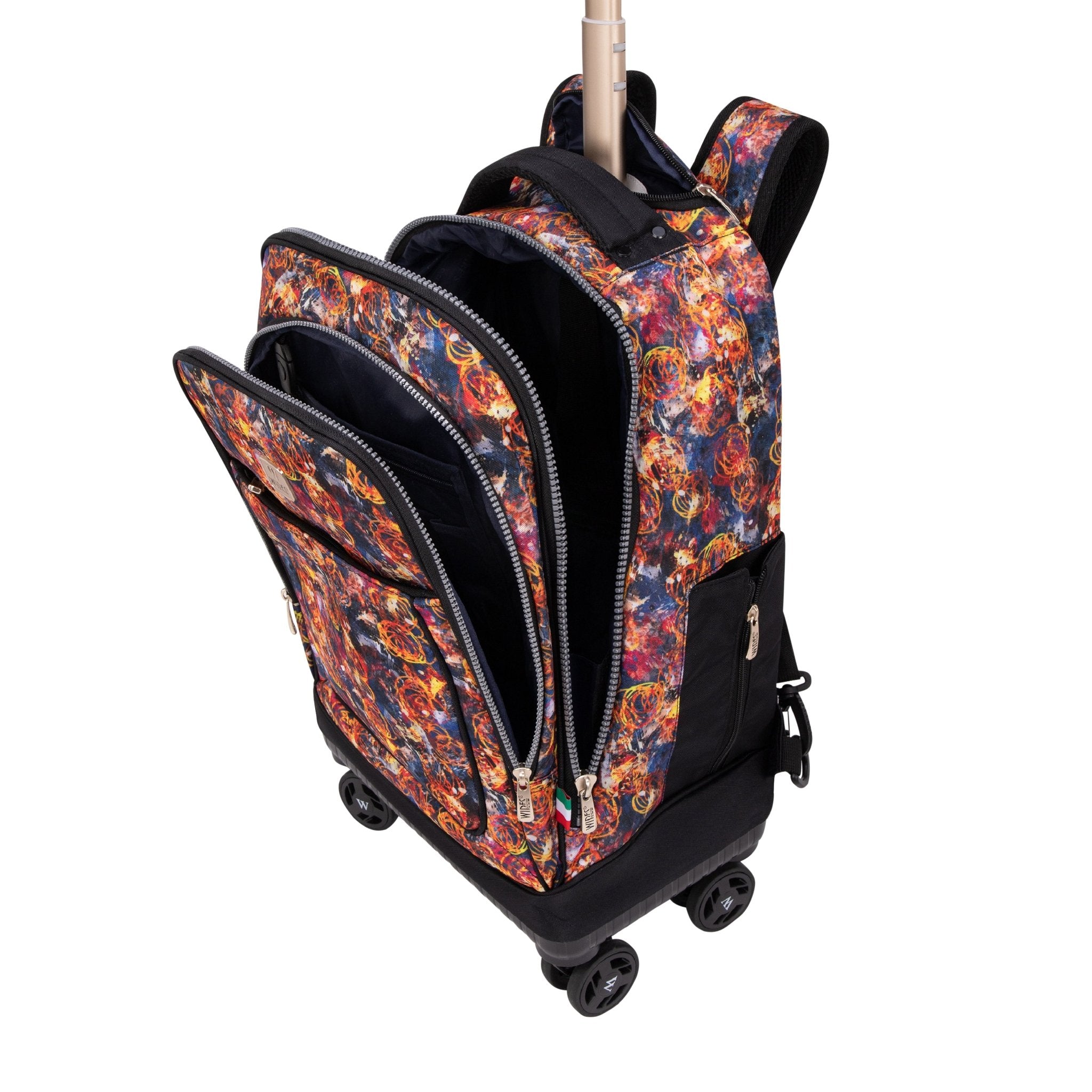 Ring Flame 4-Wheels School Backpack Trolley Set (Lunch bag & Pencil Case)