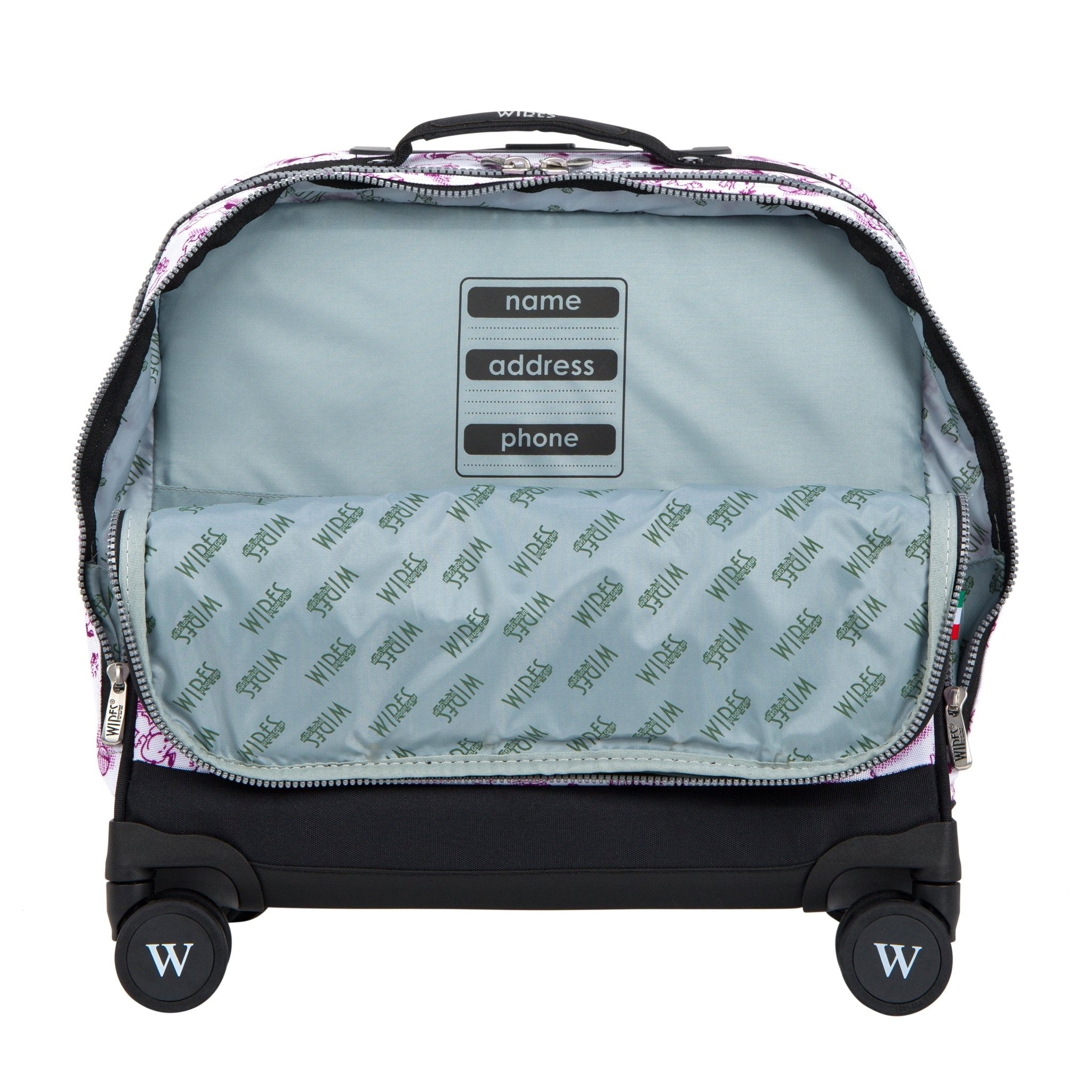 Snoop Sketch 8 Wheels School Bag Trolley Set of 4(Lunch Bag & Pencil Case)+Lunch Box