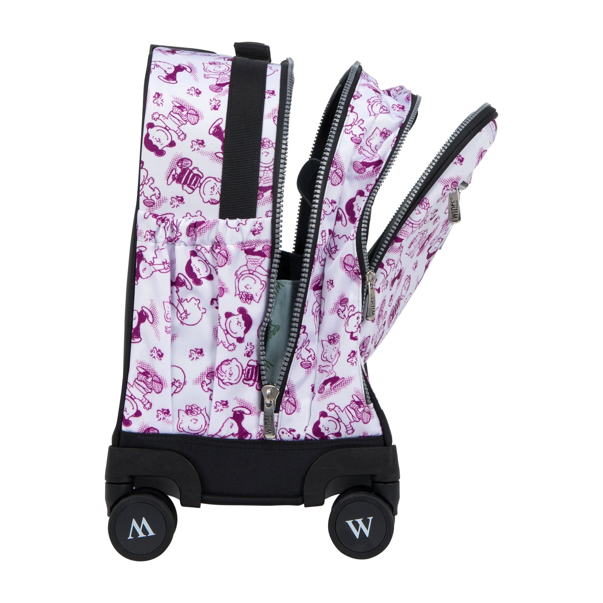 Snoop Sketch 8 Wheels School Bag Trolley Set of 4(Lunch Bag & Pencil Case)+Lunch Box