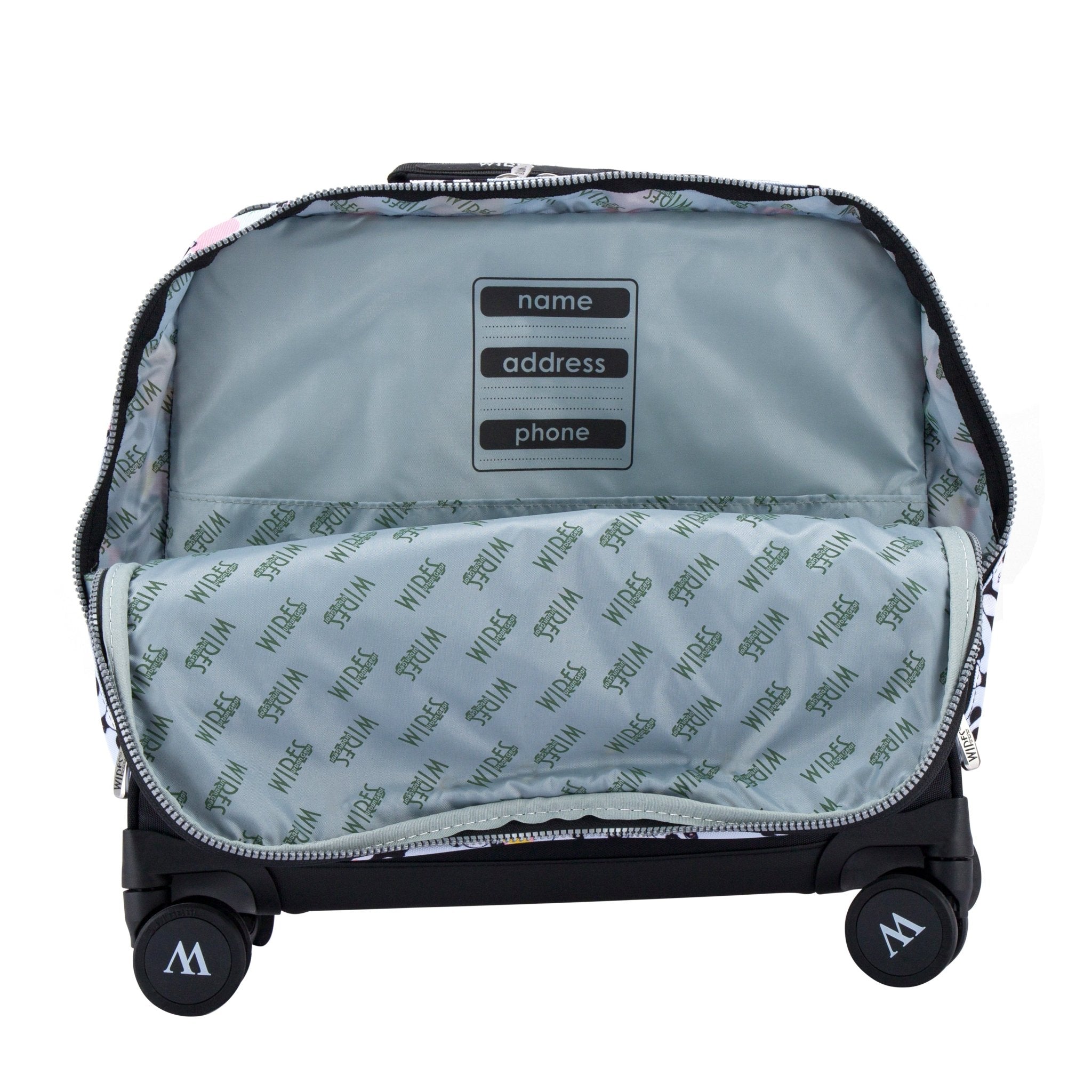 Mist Panda 8 Wheels School Bag Trolley Set of 4(Lunch Bag & Pencil Case)+Lunch Box