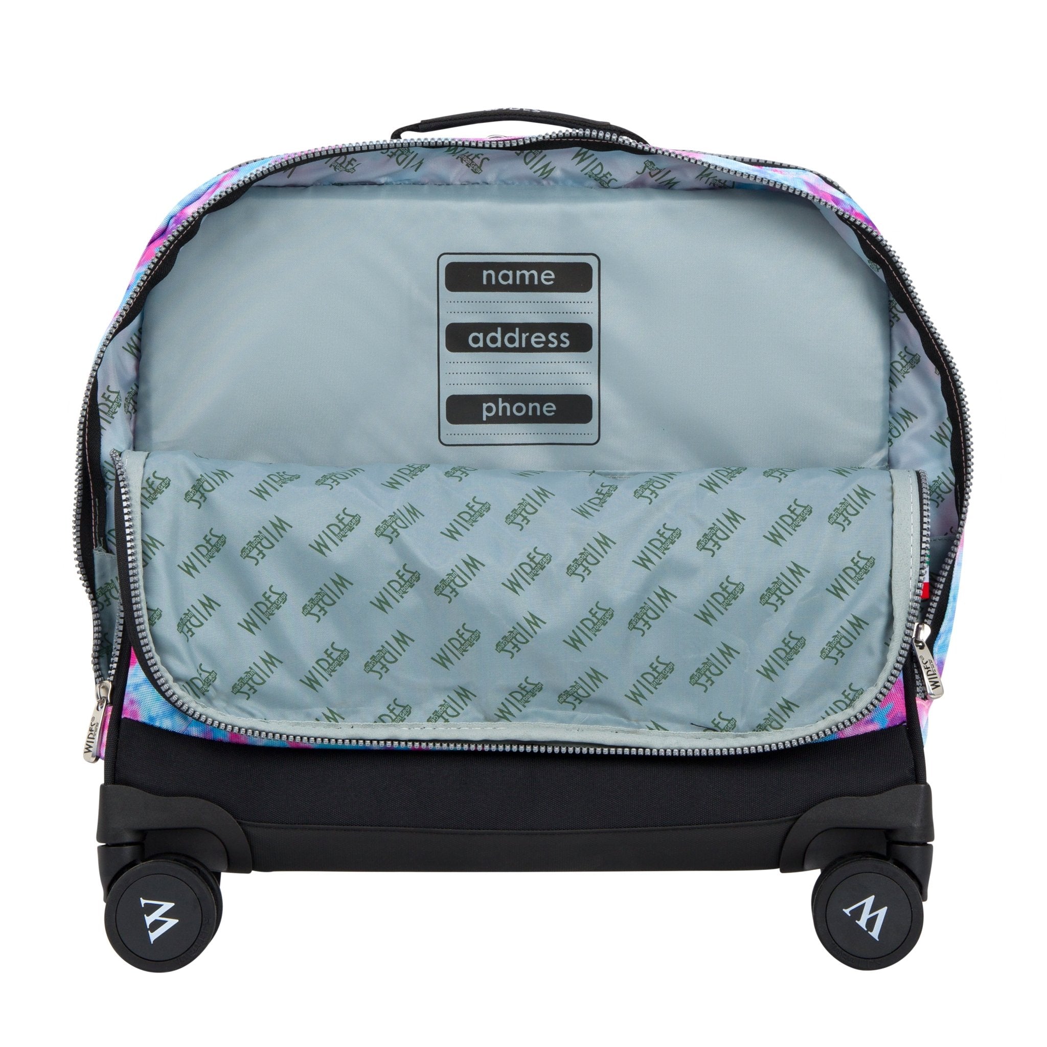 Cotton Candy 8 Wheels School Bag Trolley Set of 4(Lunch Bag & Pencil Case)+Lunch Box