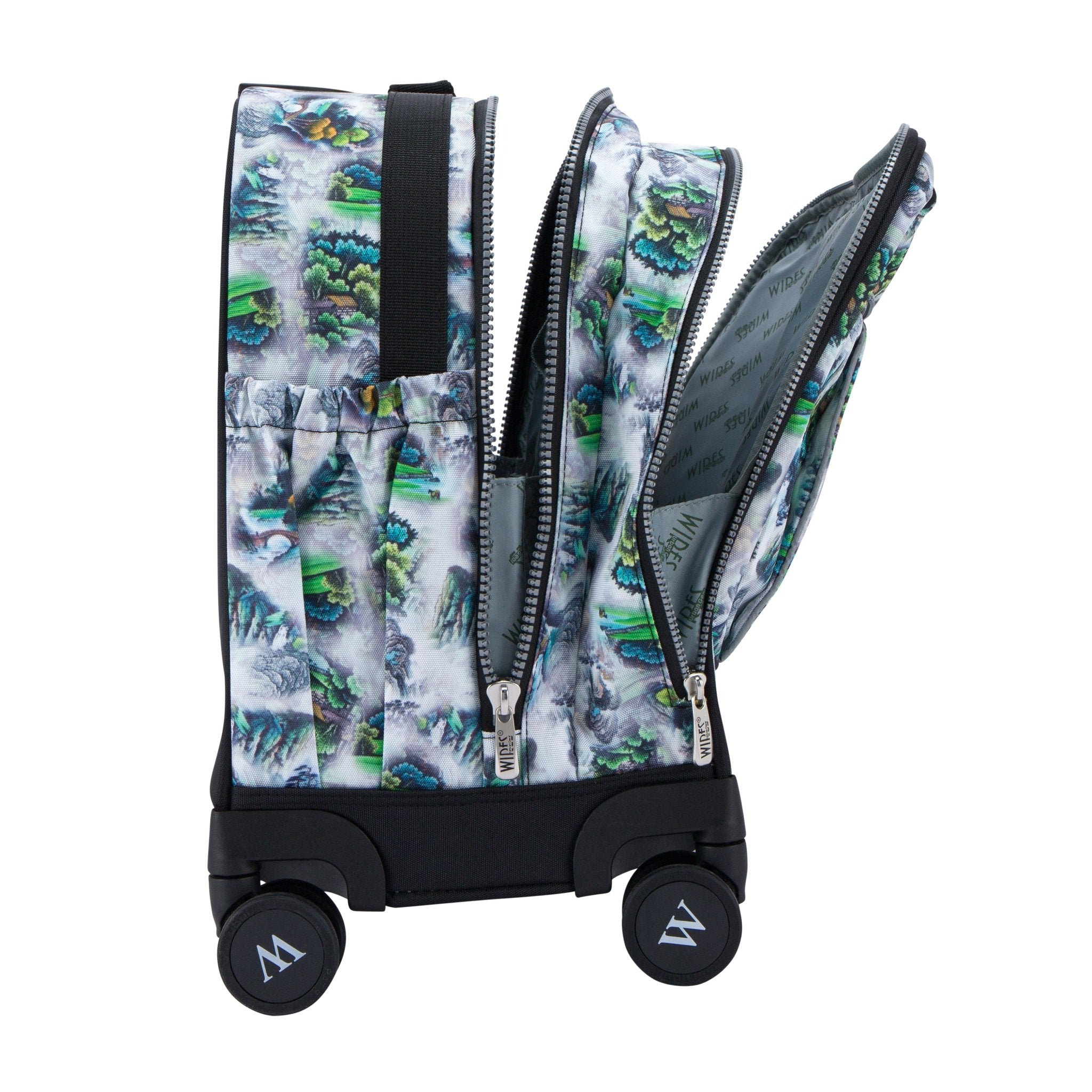 Fog Nature 8 Wheels School Bag Trolley Set of 4(Lunch Bag & Pencil Case)+Lunch Box