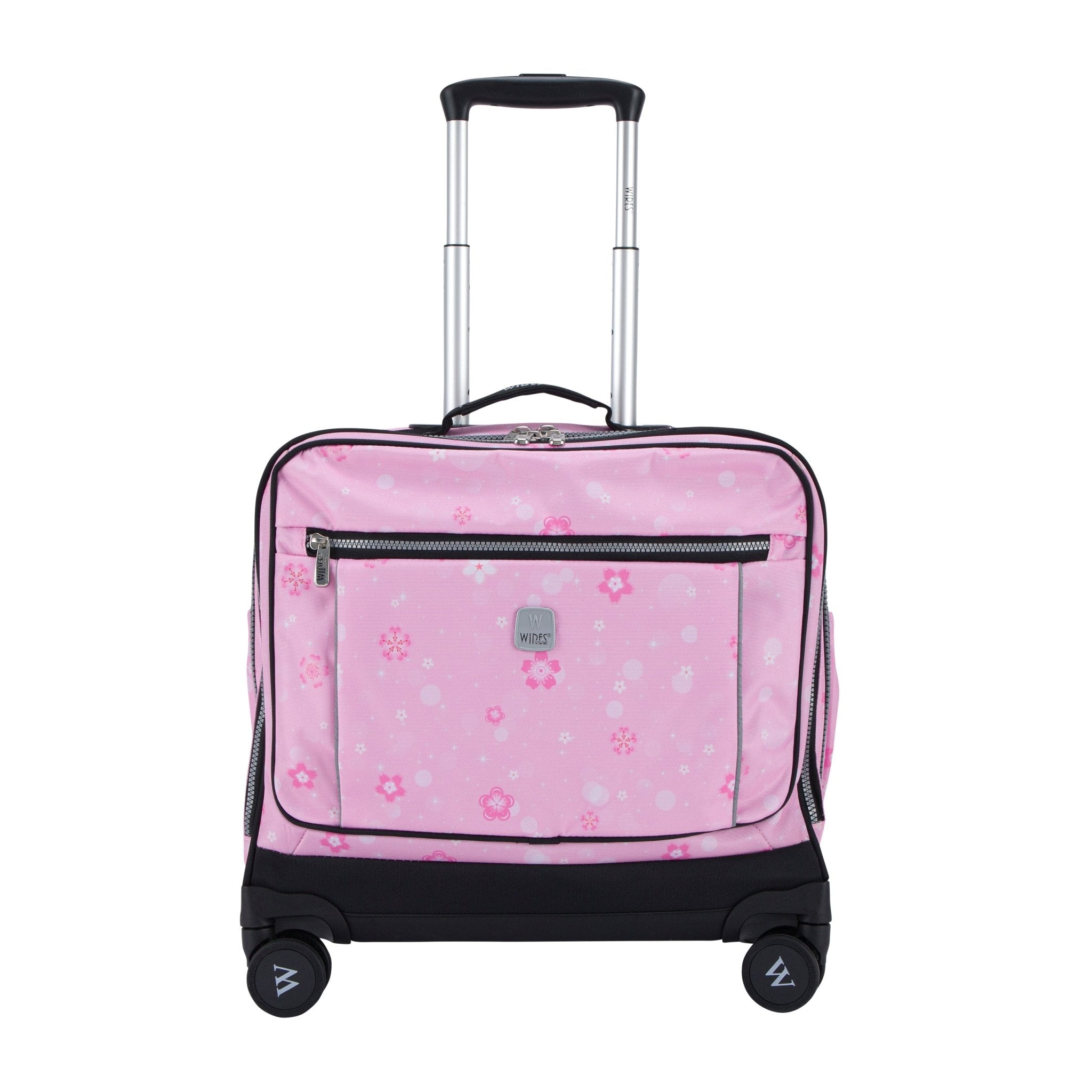 Pink Snowflakes School Bag Trolley Set of 4(Lunch Bag & Pencil Case)+Lunch Box