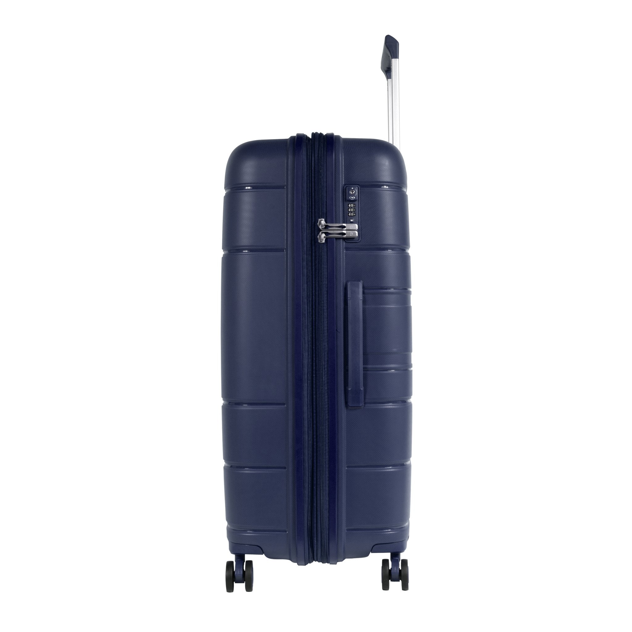 Pierre Cardin Upright Flexible/Hardcase Trolley Set of 4, GreyBlue