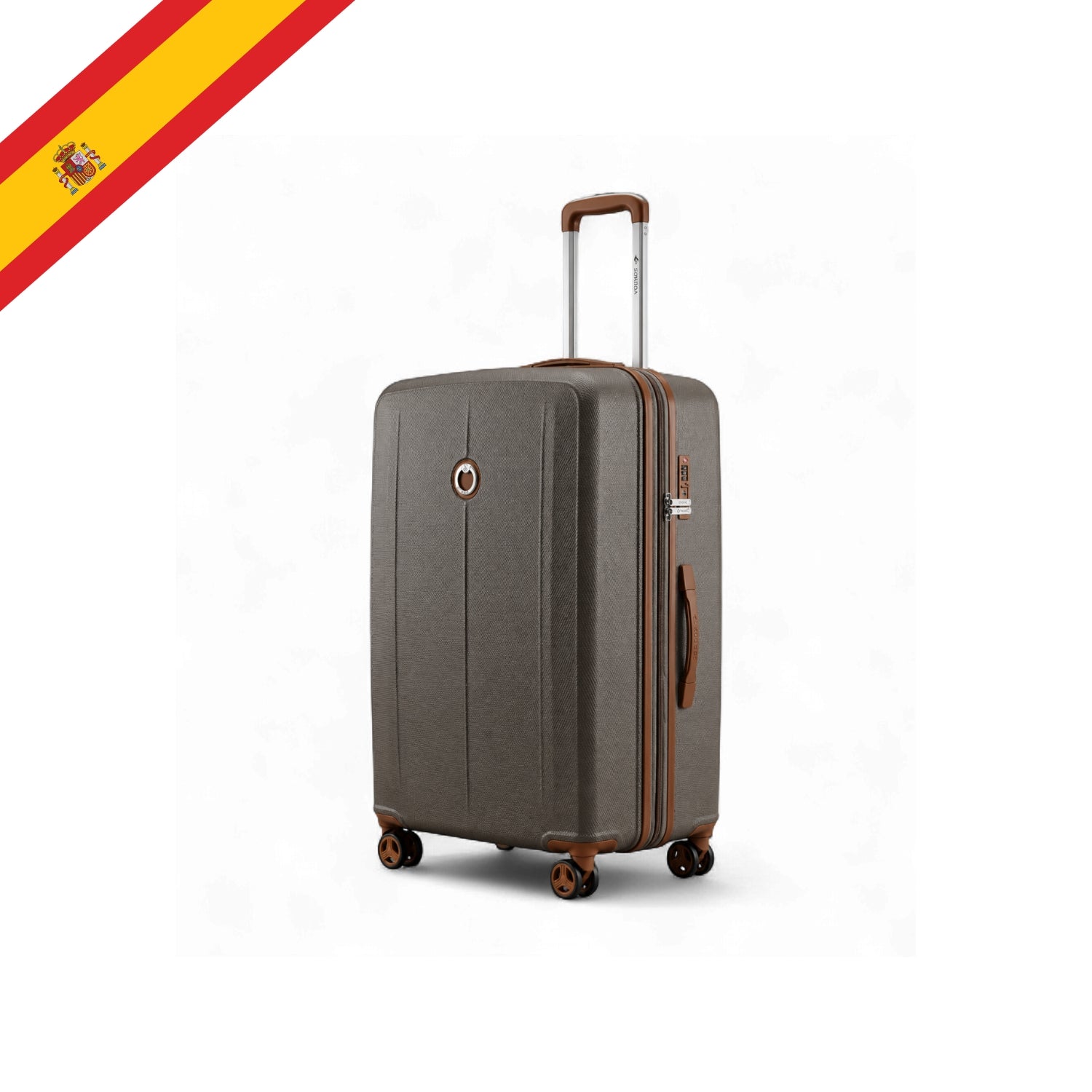 Aragon Hardside Luggage Set of 3, Dark Grey