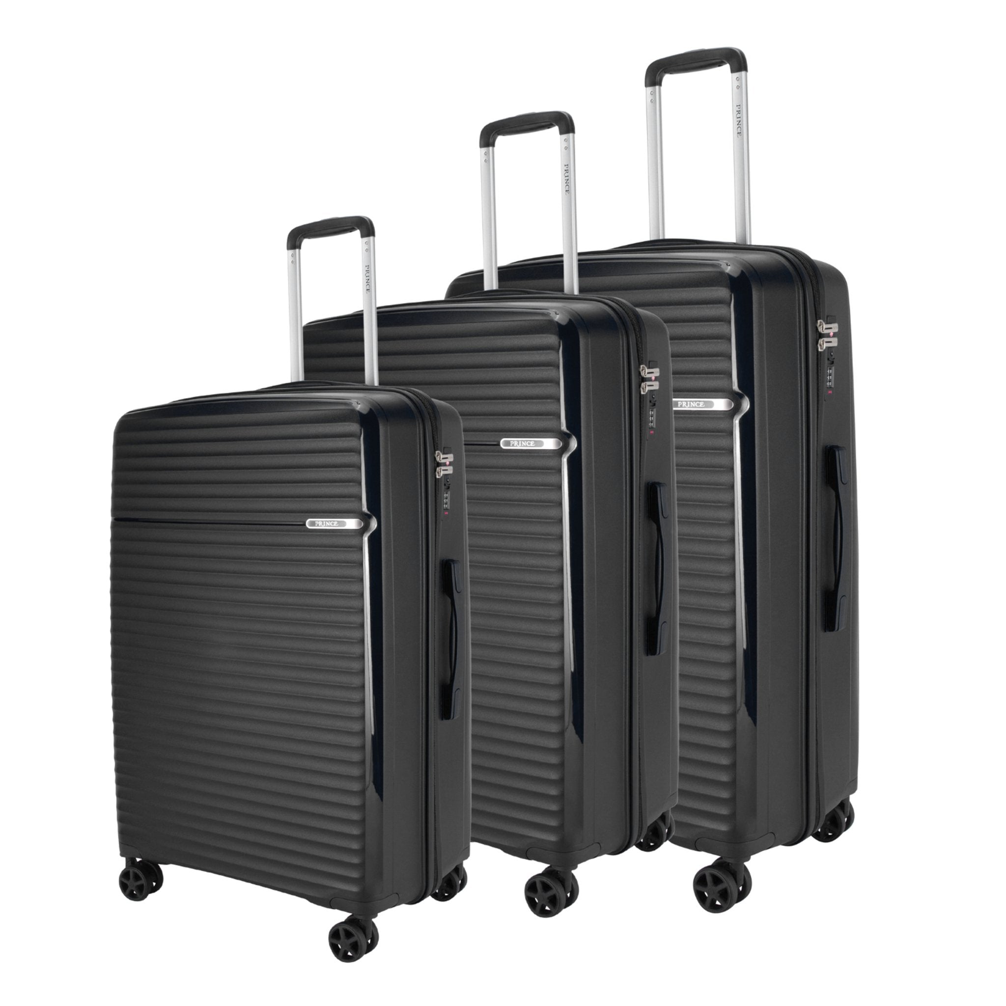 Prince Suitcase Unbreakable Set of 3-Navy PR16710