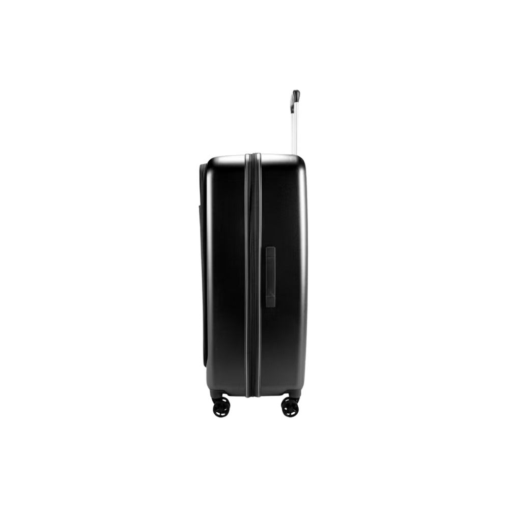 Pierre Cardin Hybrid Suitcase Set of 3, Hard Case with Front Soft Pocket in Black