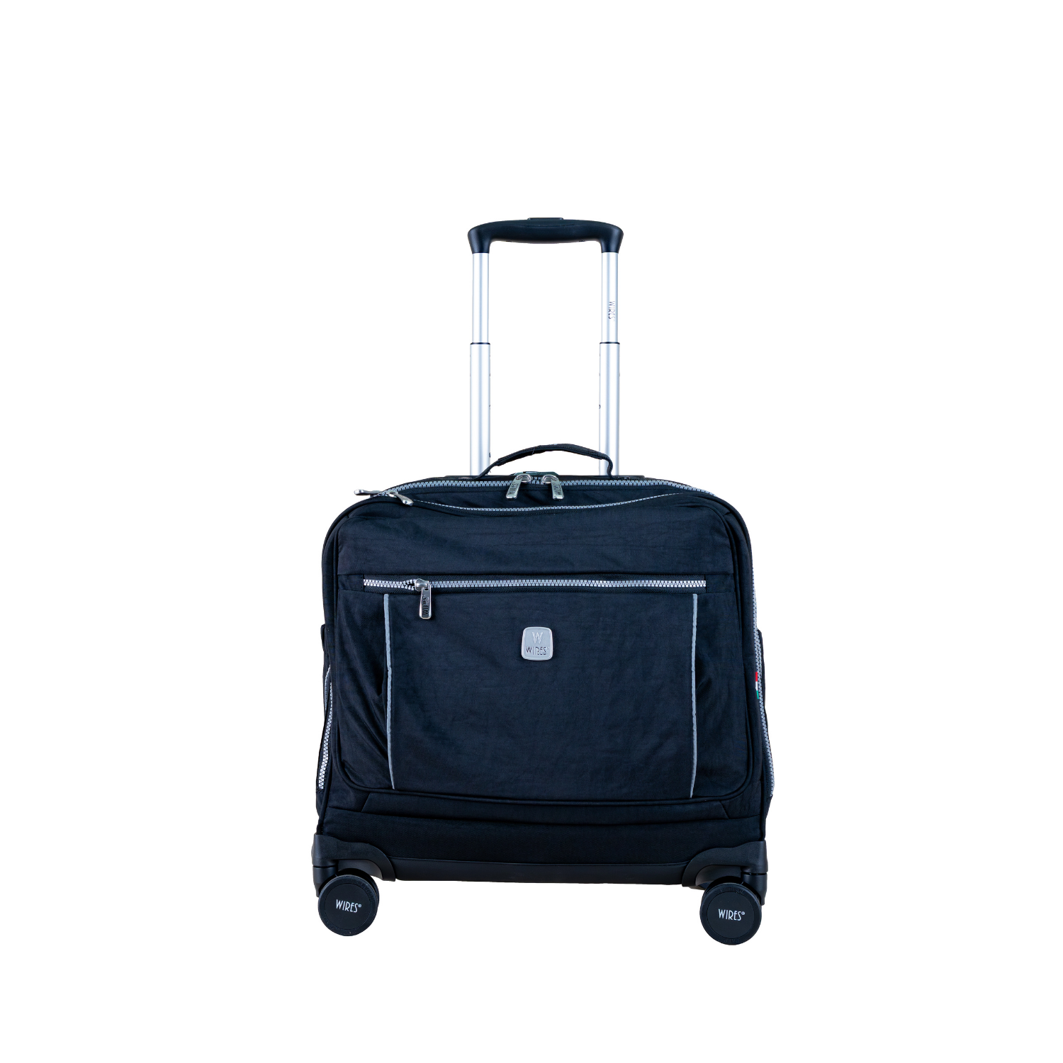 Solid Black 8 Wheels School Bag Trolley Set of 4(Lunch Bag & Pencil Case)+Lunch Box - MOON - Back 2 School - Wires