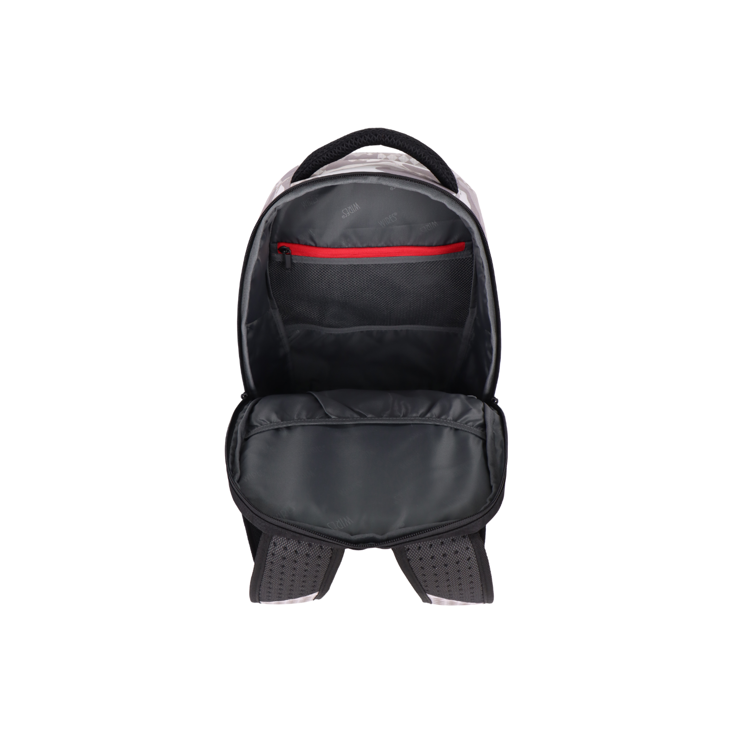 WIRES Army White Backpack 18.5" | Laptop Compartment & Organized Storage