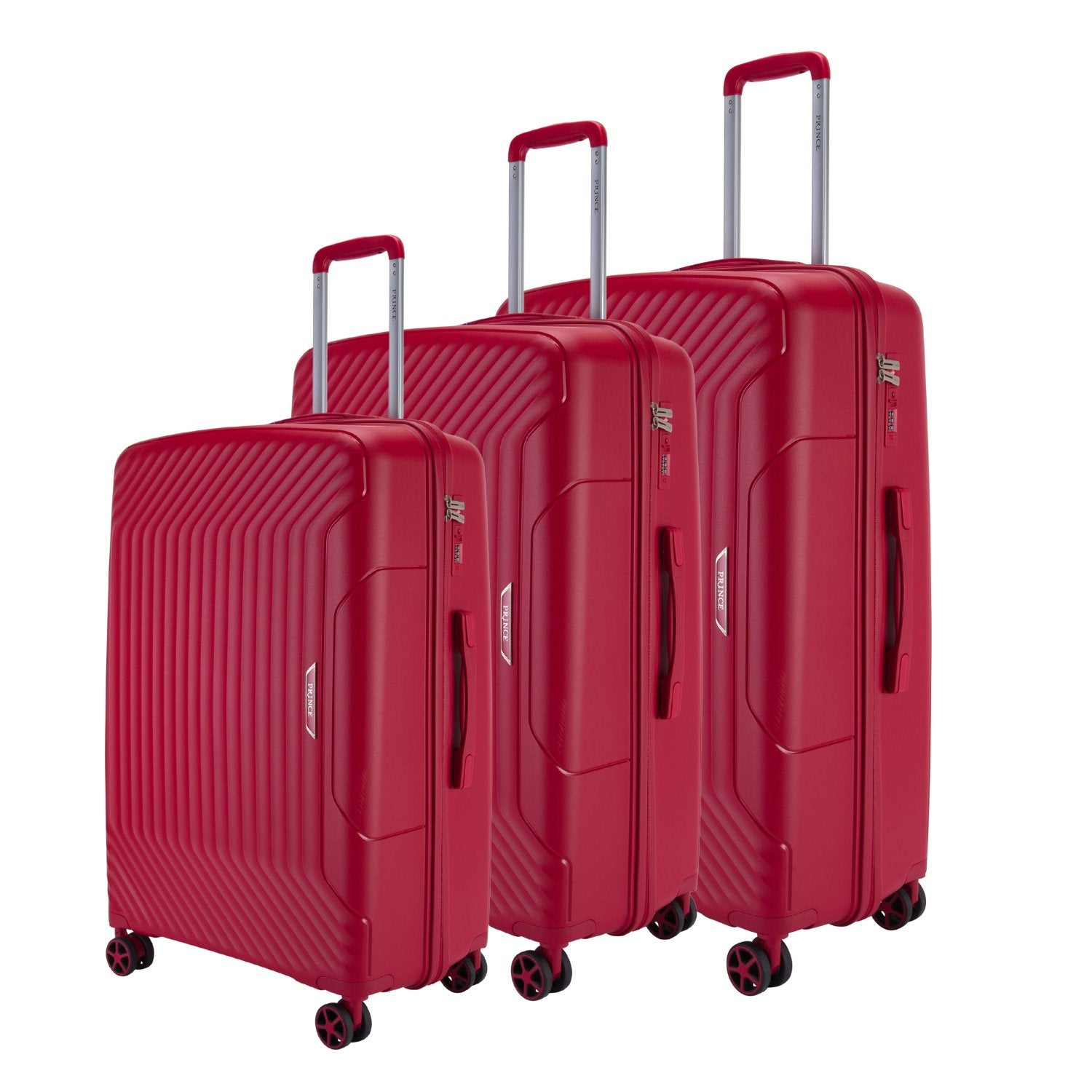 Prince Upright Suitcase Set of 3-Grey