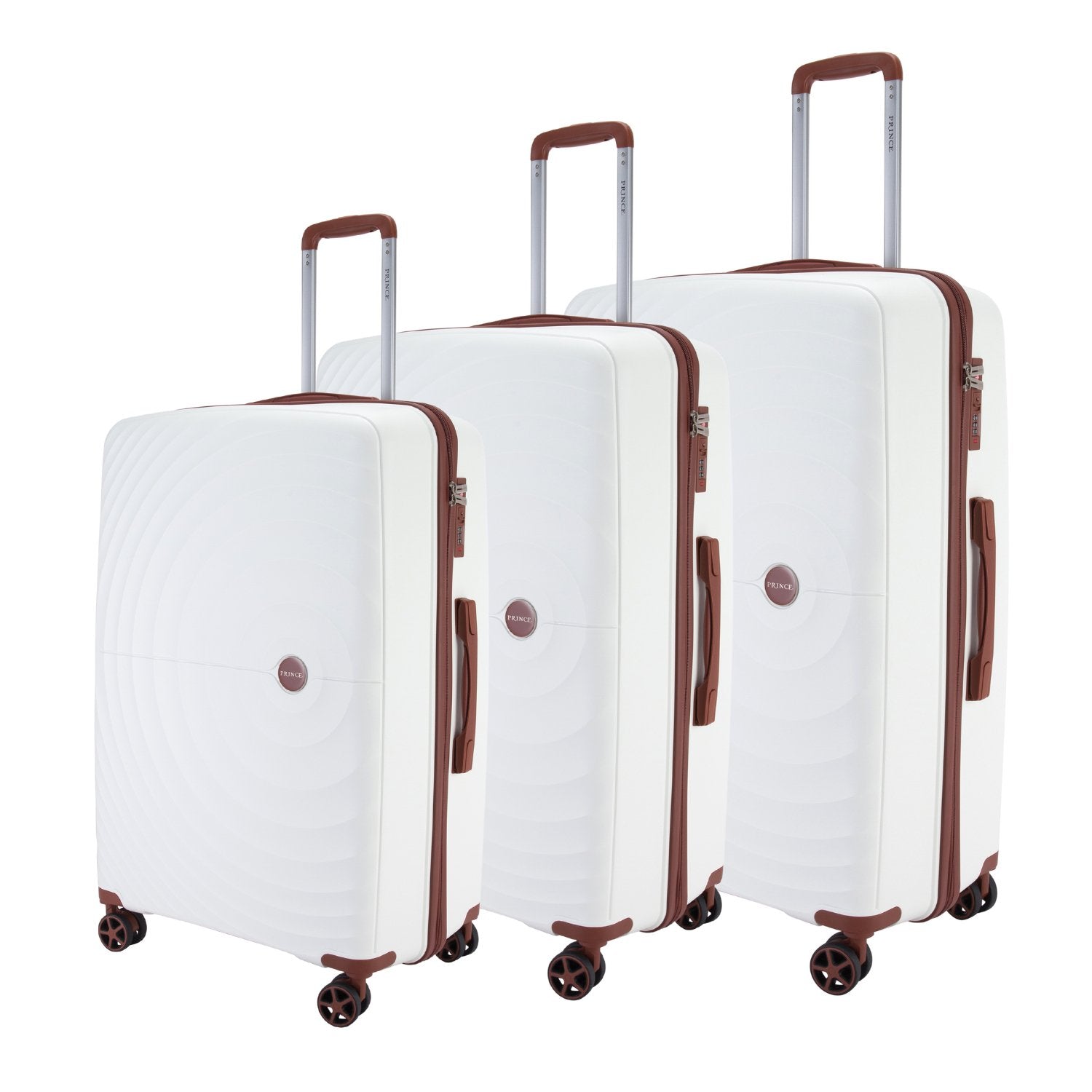 Prince Suitcase Unbreakable Set of 3-Champagne PR16709