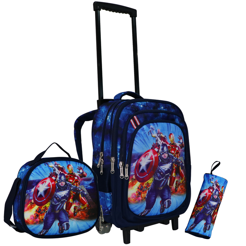 Wheeled School Bags Set of 3-Marvel Avengers