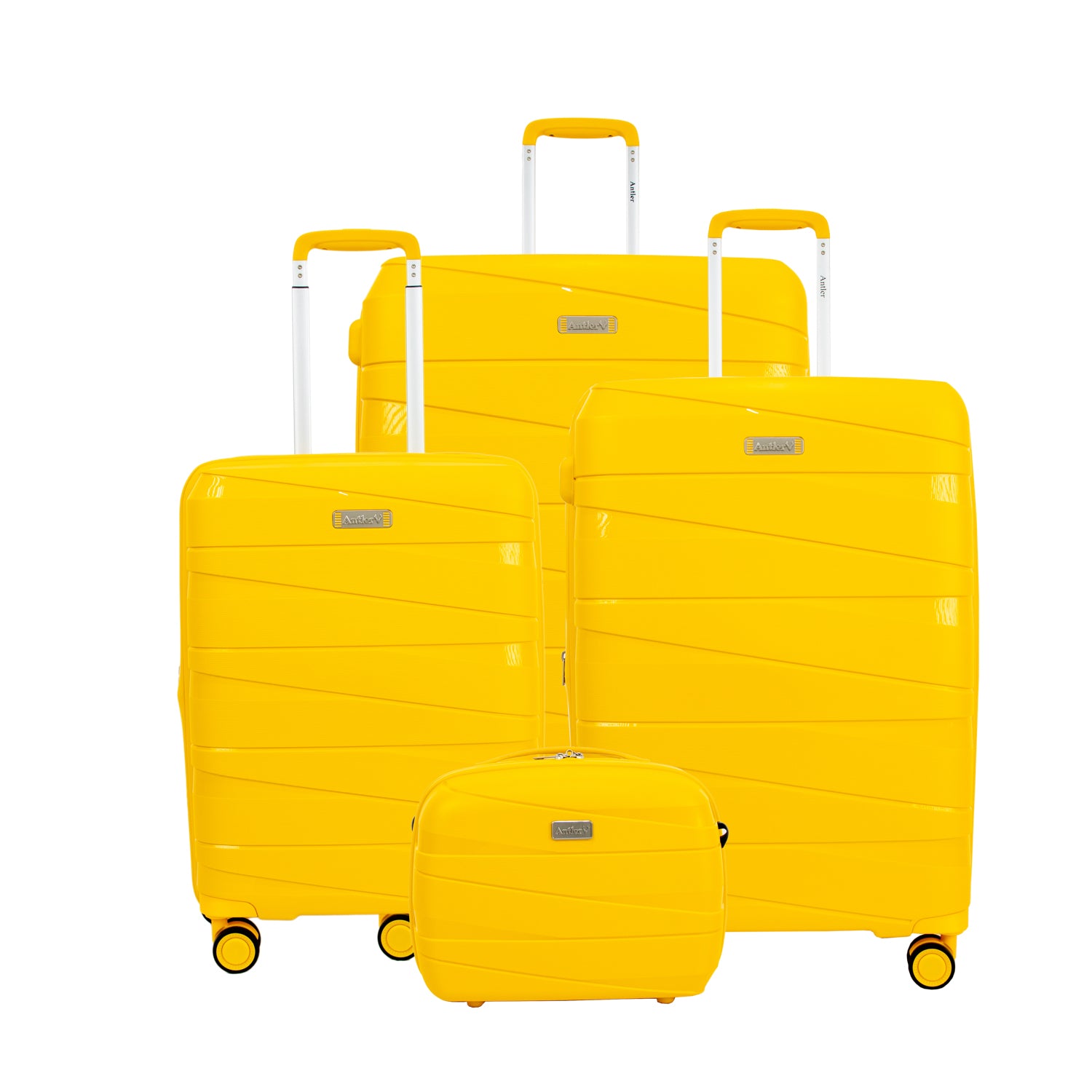 Antler Nova Unbreakable Set of 4 Suitcases, Yellow