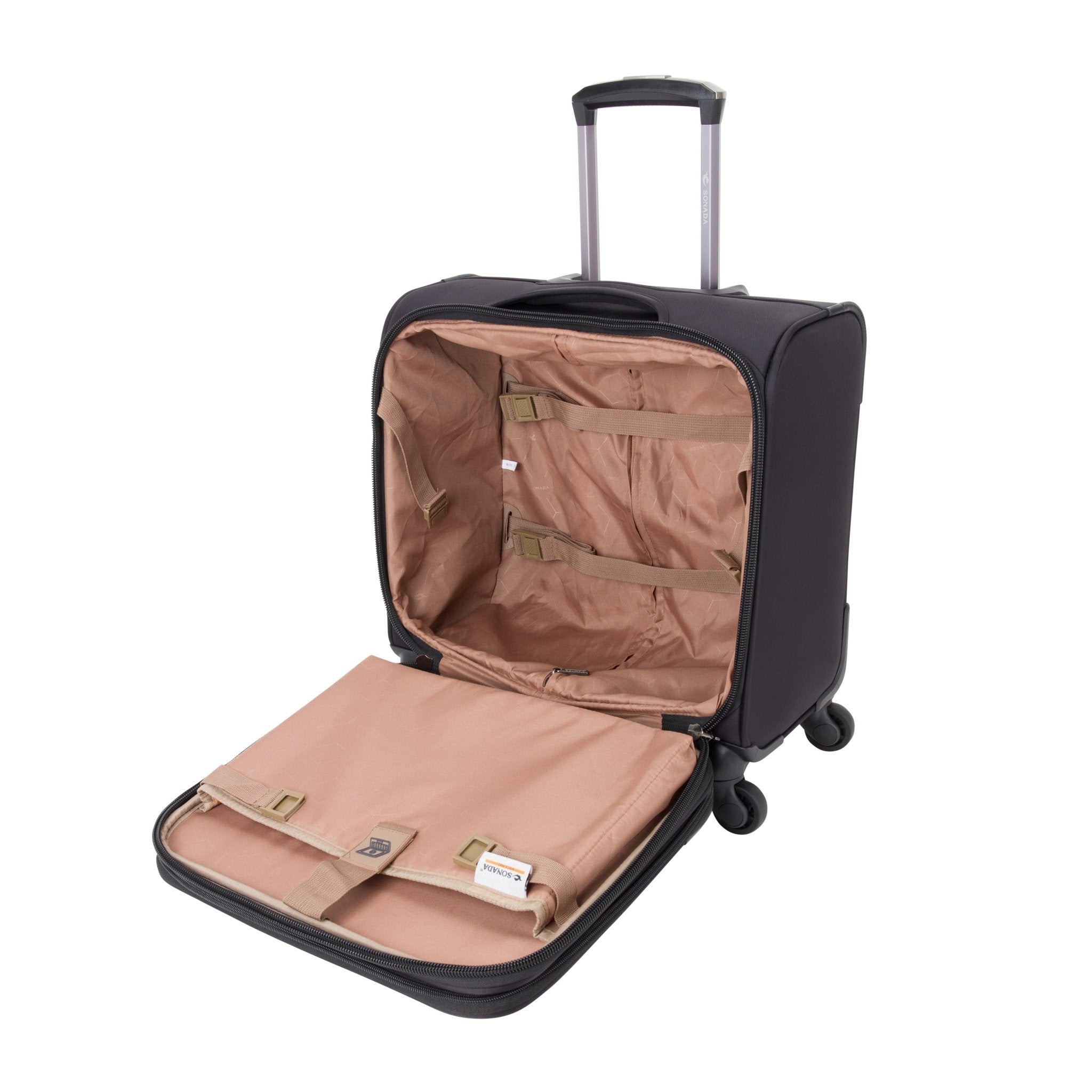 Nylon Office Bag Roller Cases,CA95049-17-Black - MOON