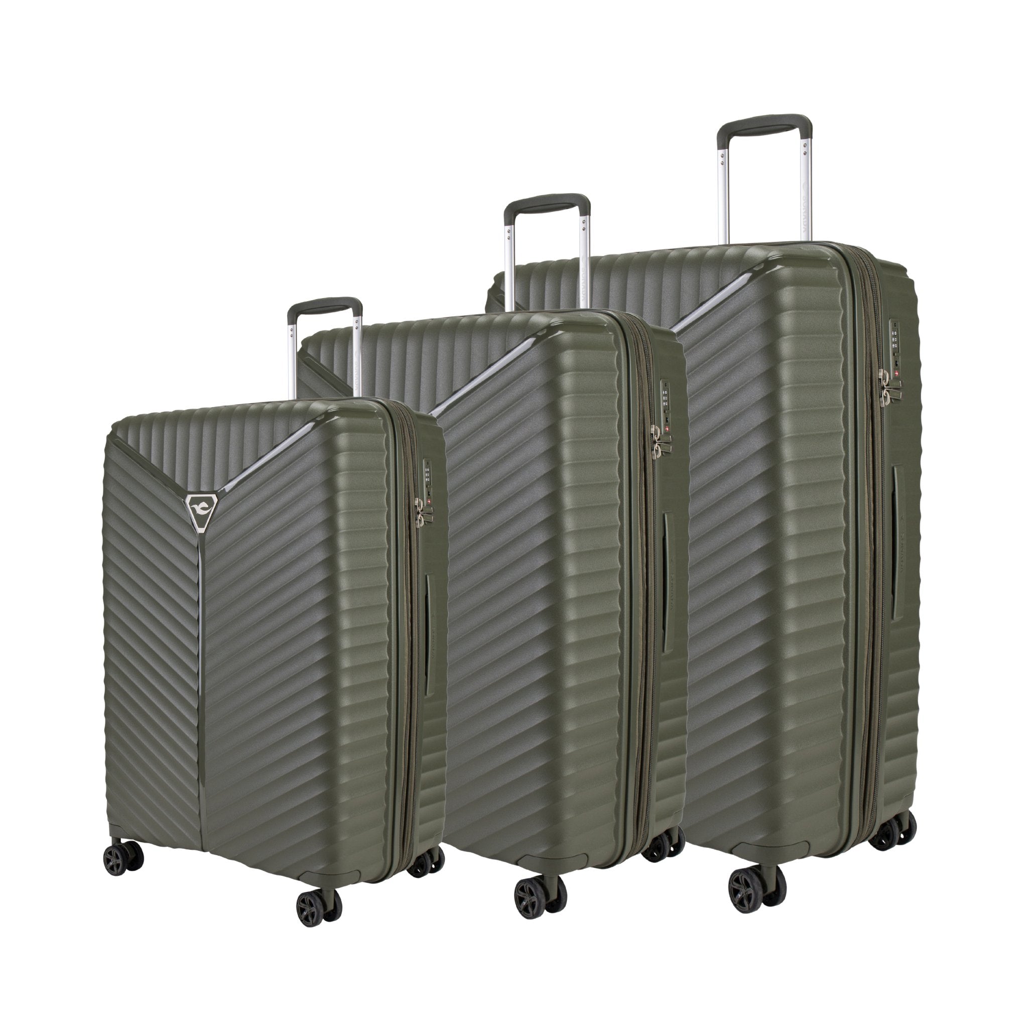 Sonada Turin Suitcases, Unbreakable Set of 3 + Beauty Case - BlueBerry