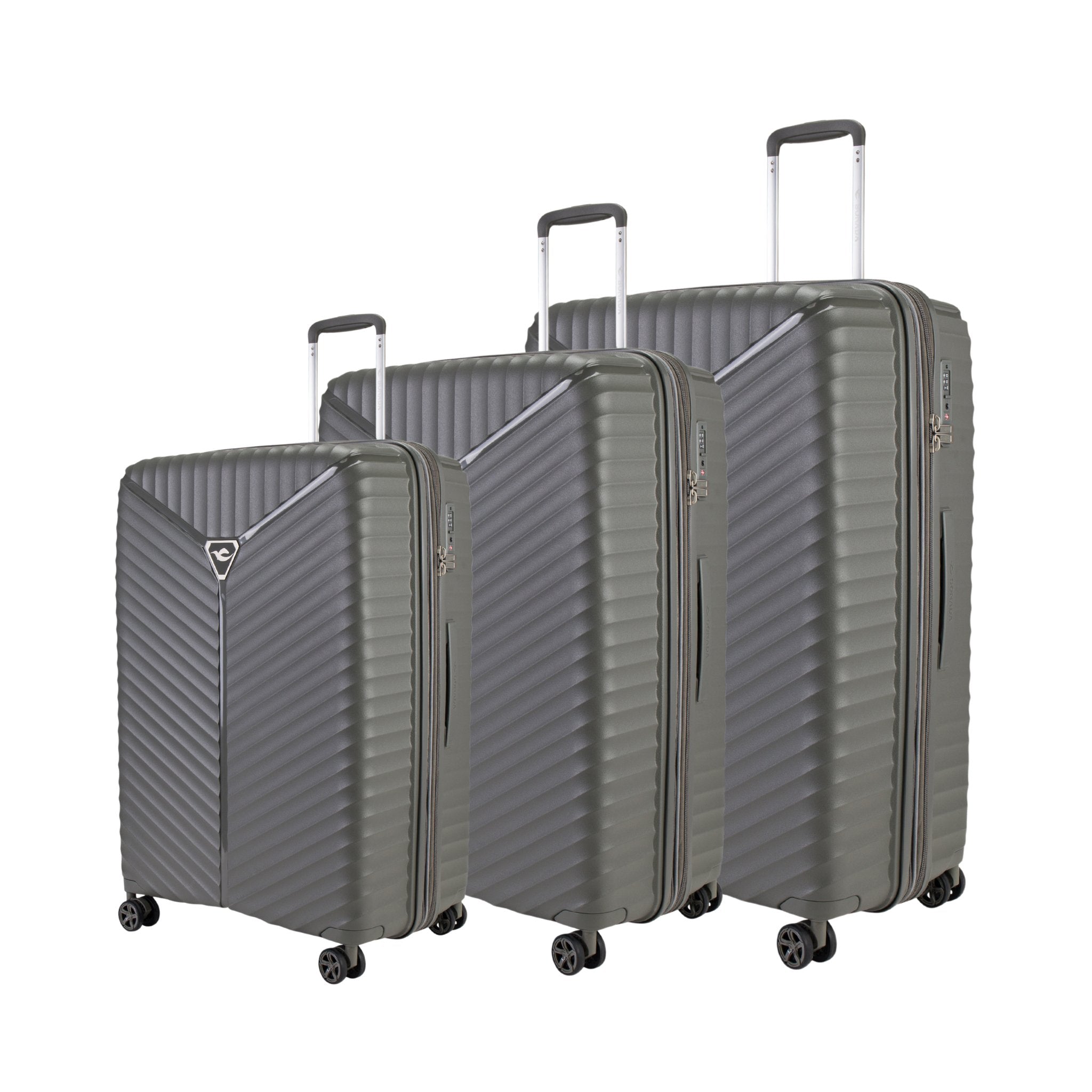 Sonada Turin Suitcases, Unbreakable Set of 3 + Beauty Case - BlueBerry