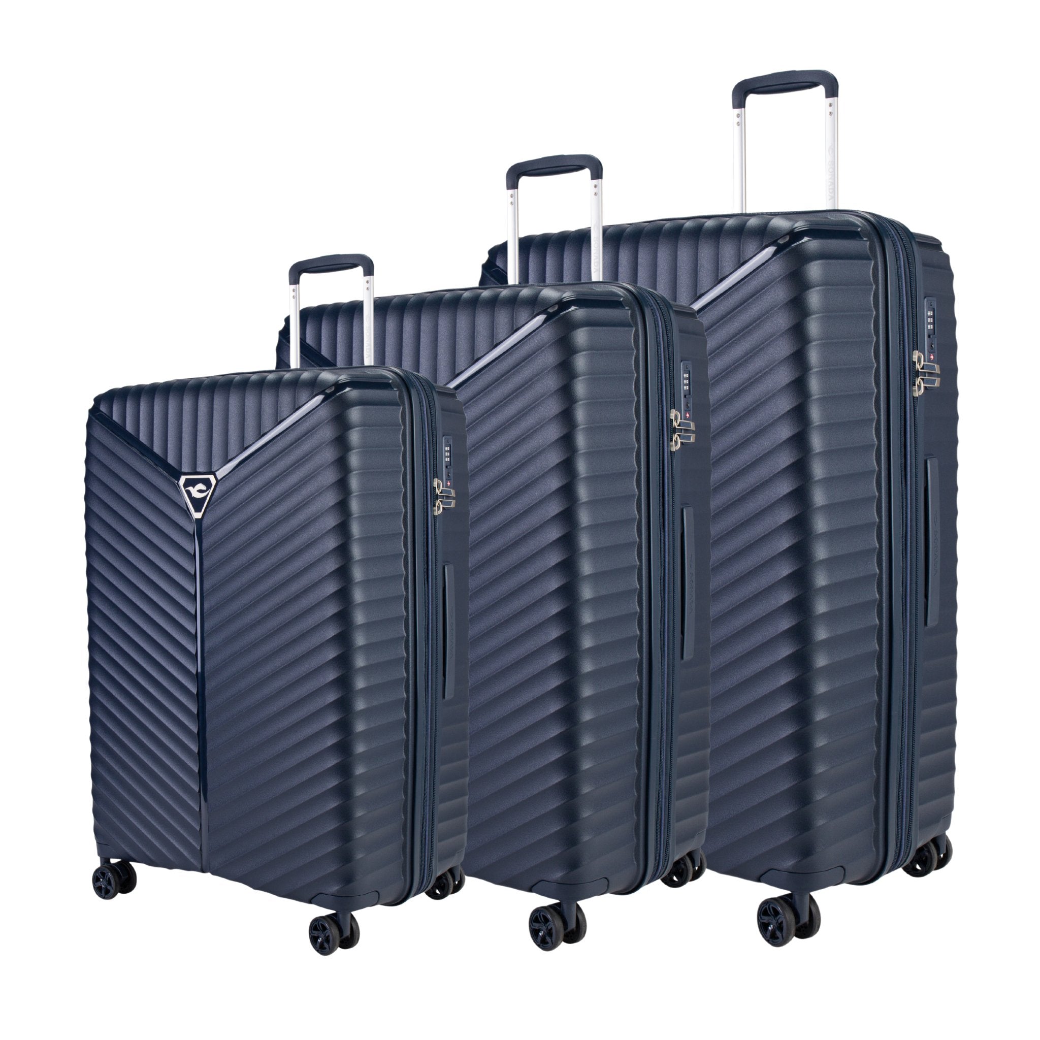 Sonada Turin Suitcases, Unbreakable Set of 3 + Beauty Case - Olive