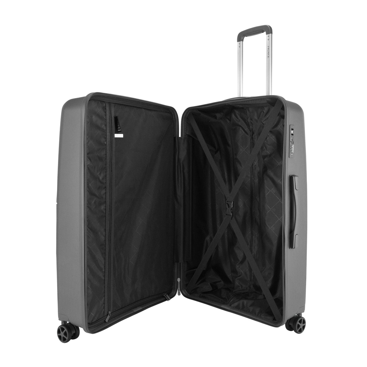 Prince Hardside Suitcase Set of 3-Grey