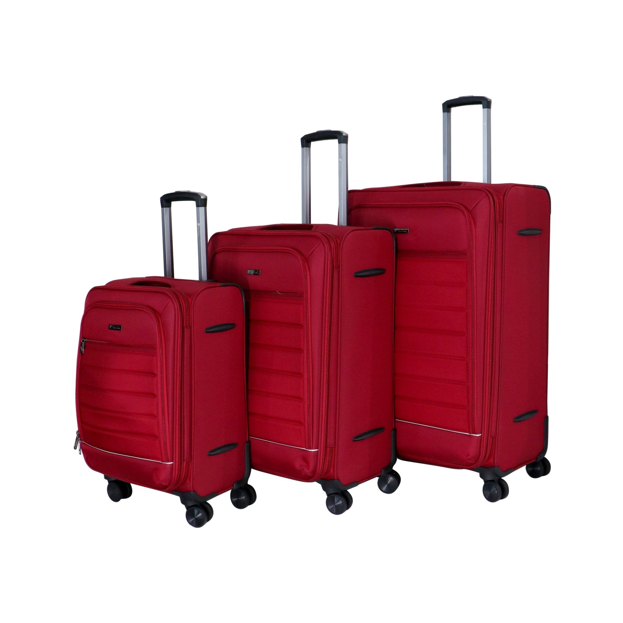 Pierre Cardin Gallen Suitcase Trolley Set of 3 - Red