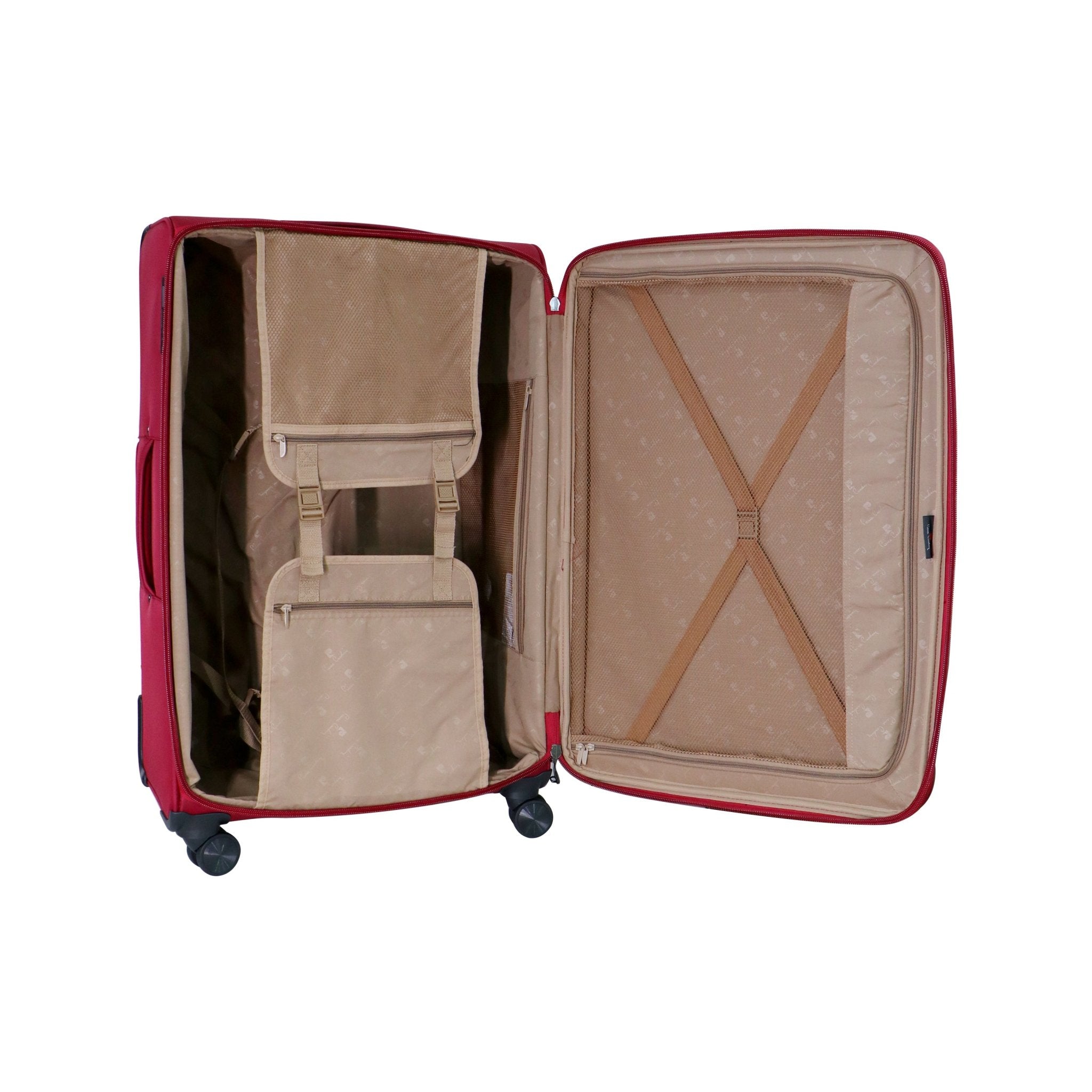 Pierre Cardin Gallen Suitcase Trolley Set of 3 - Red