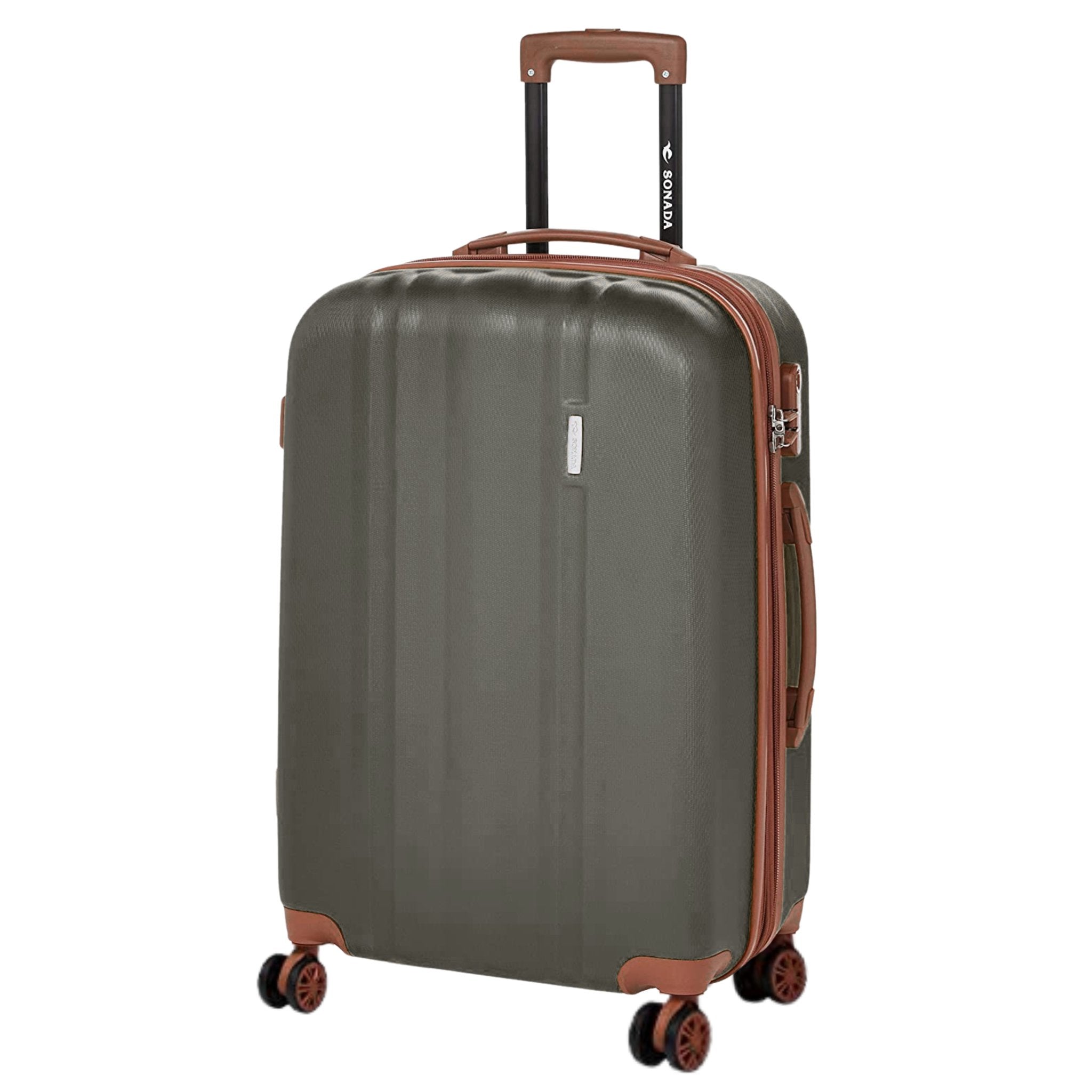 Sonada Upright Suitcases Trolley Set of 3 - Dark Grey