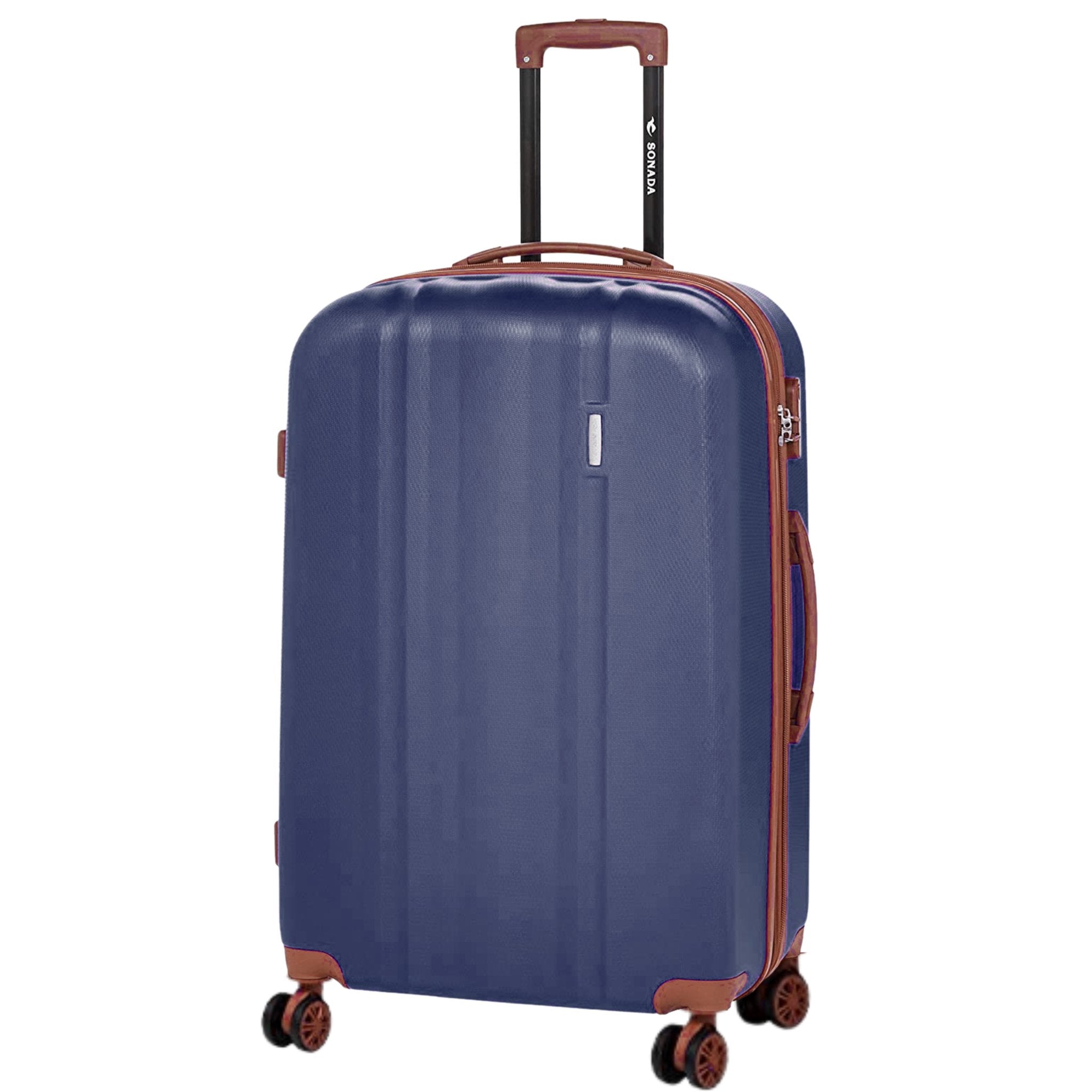 Sonada Upright Suitcases Trolley Set of 3 - Navy