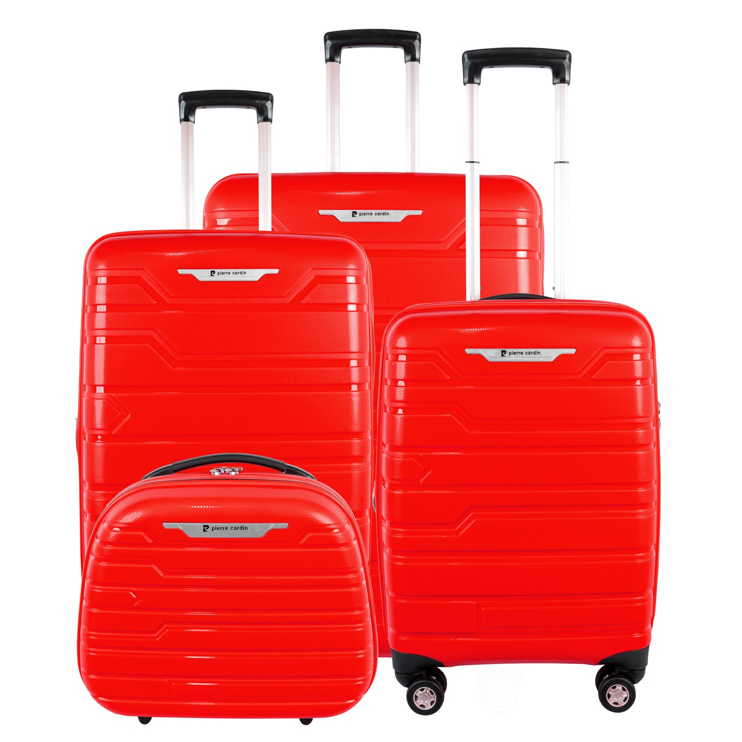 Pierre Cardin Hardcase Trolley Set of 4- Red PC86307