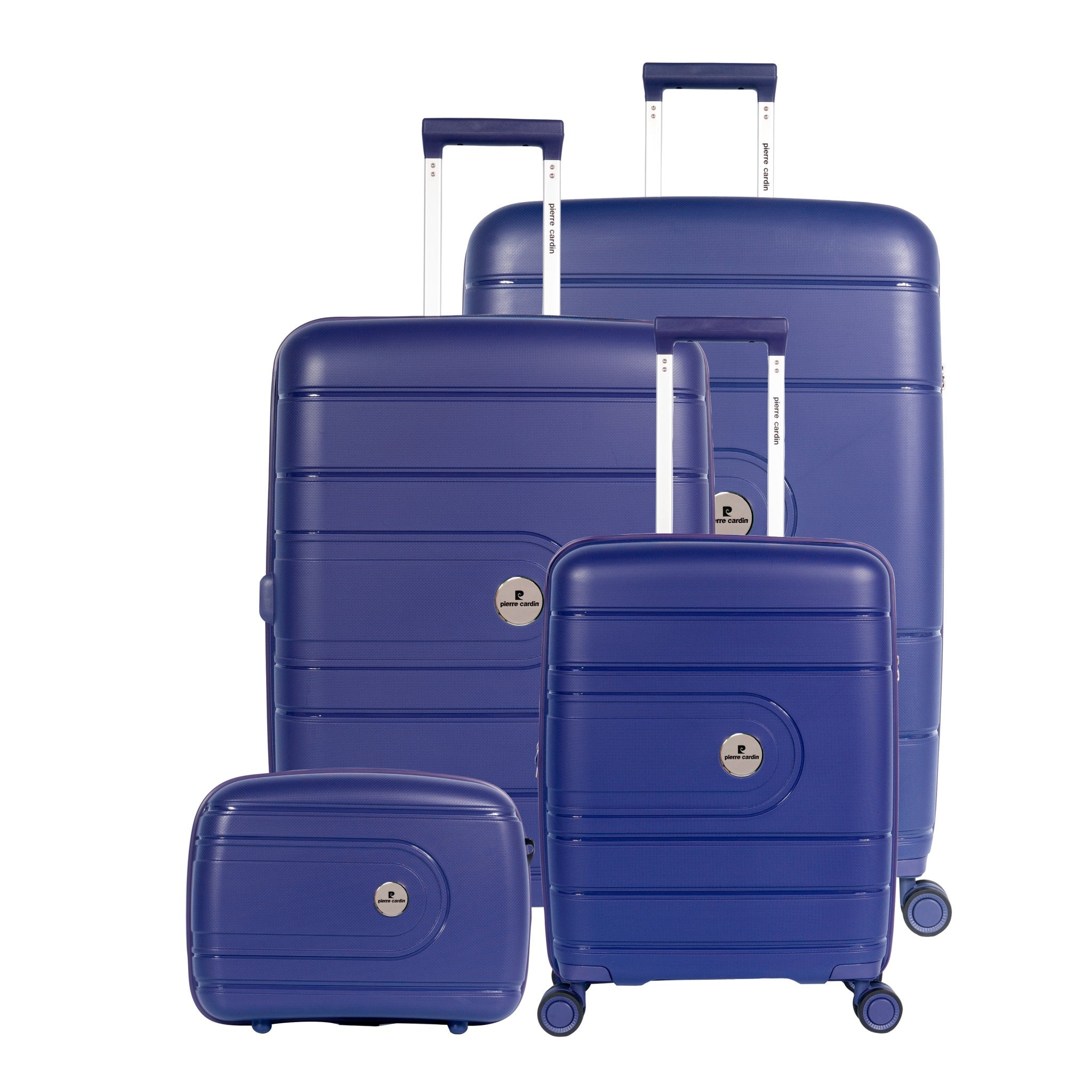 Pierre Cardin Upright Flexible/Hardcase Trolley Set of 4, Navy