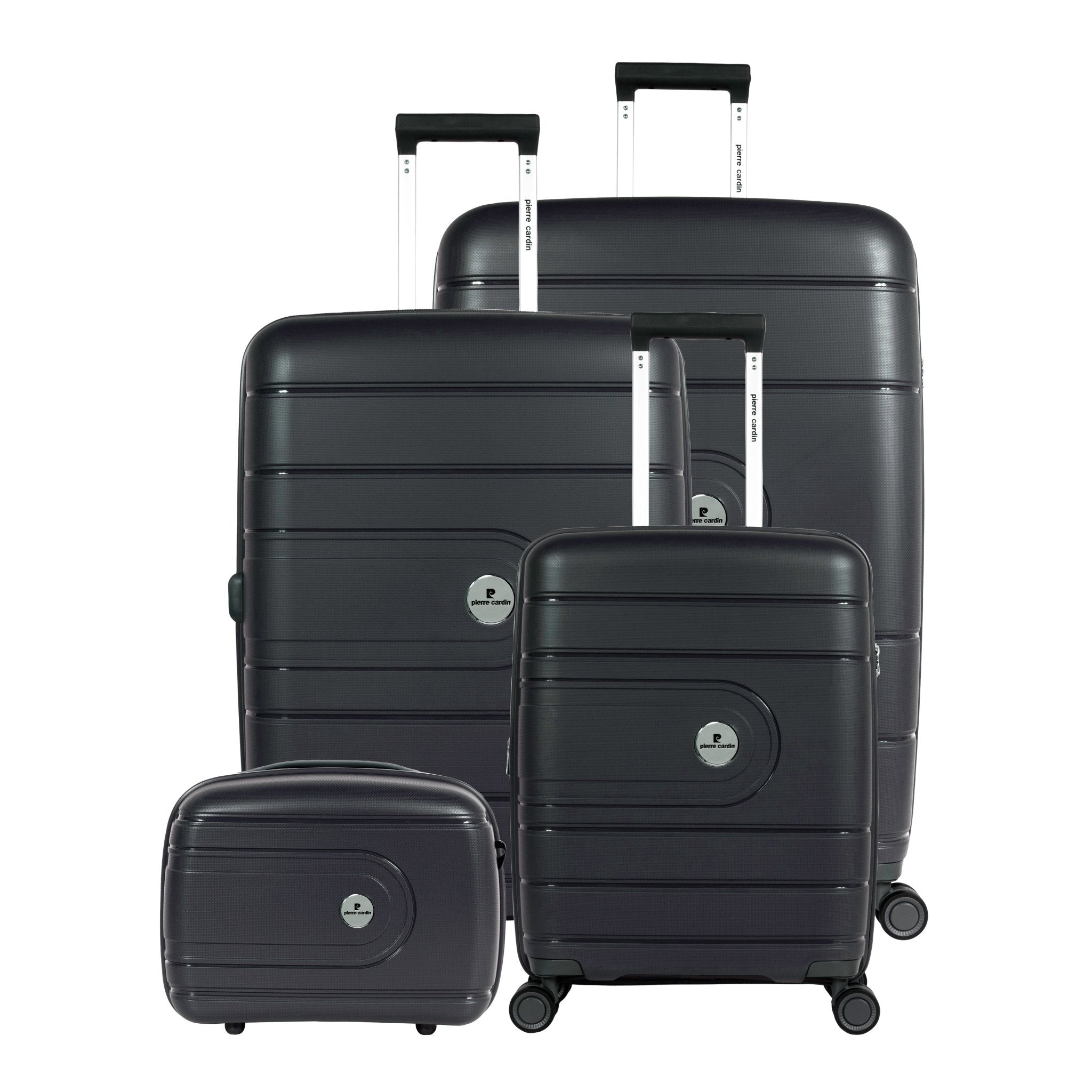 Pierre Cardin Upright Hardcase Trolley Set of 4, Navy