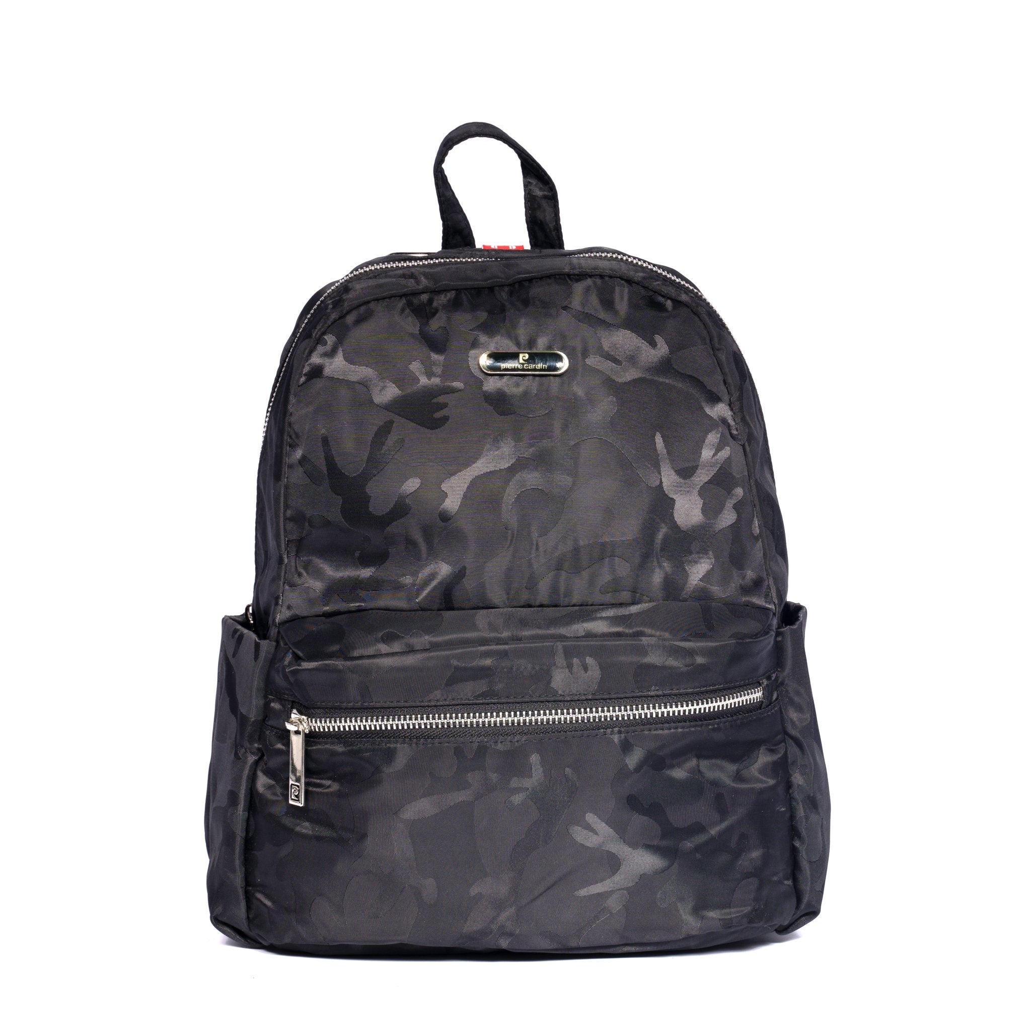 Pierre Cardin Small Backpack 15" in Black Camouflage