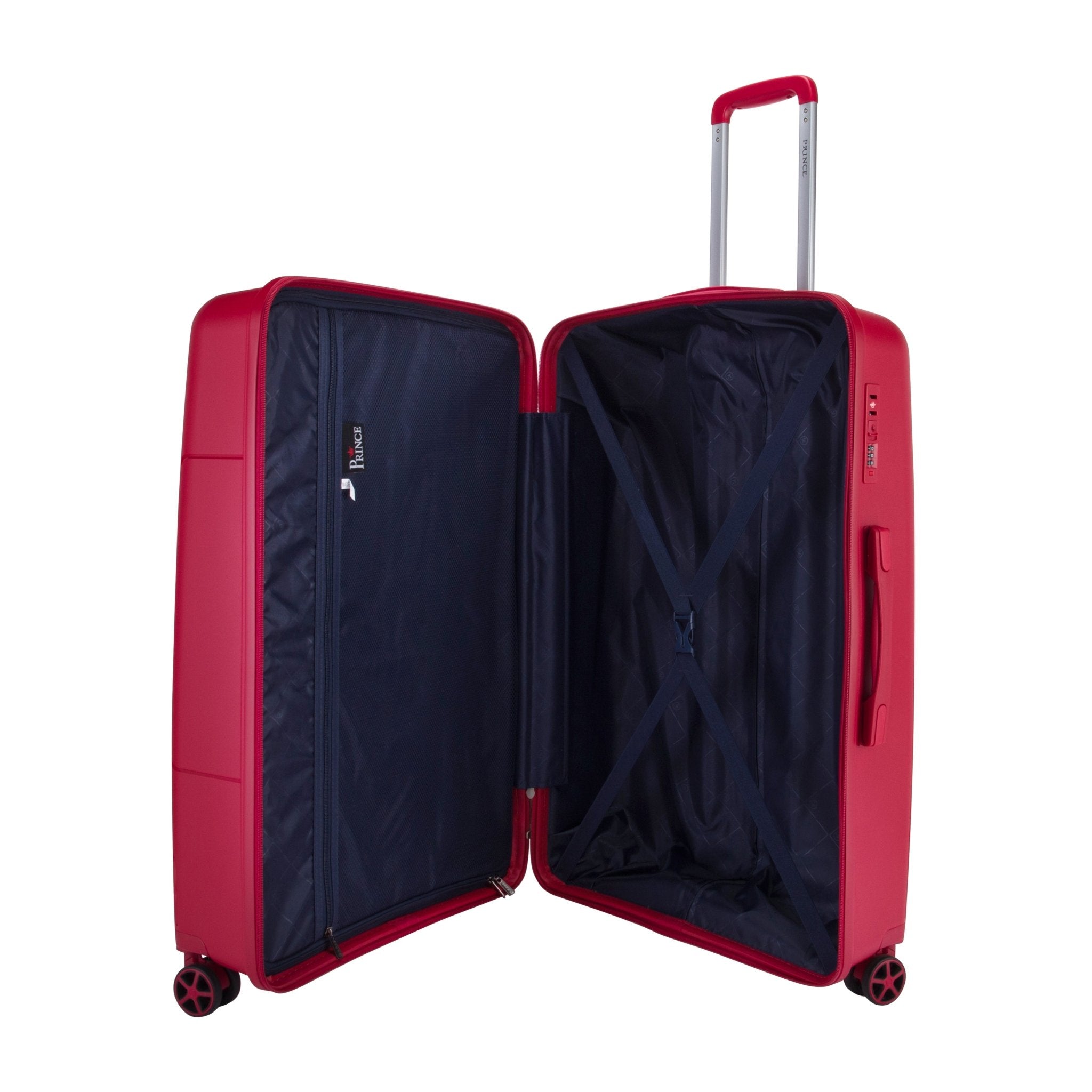 Prince Upright Suitcase Set of 3-Red