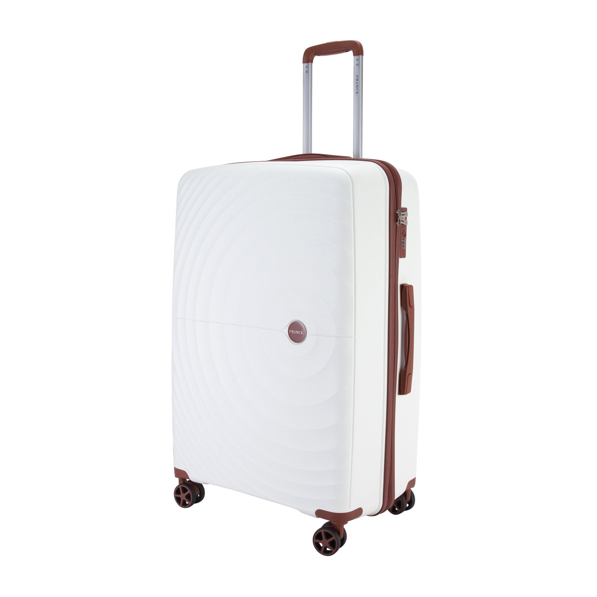 Prince Suitcase Unbreakable Set of 3-White PR16709