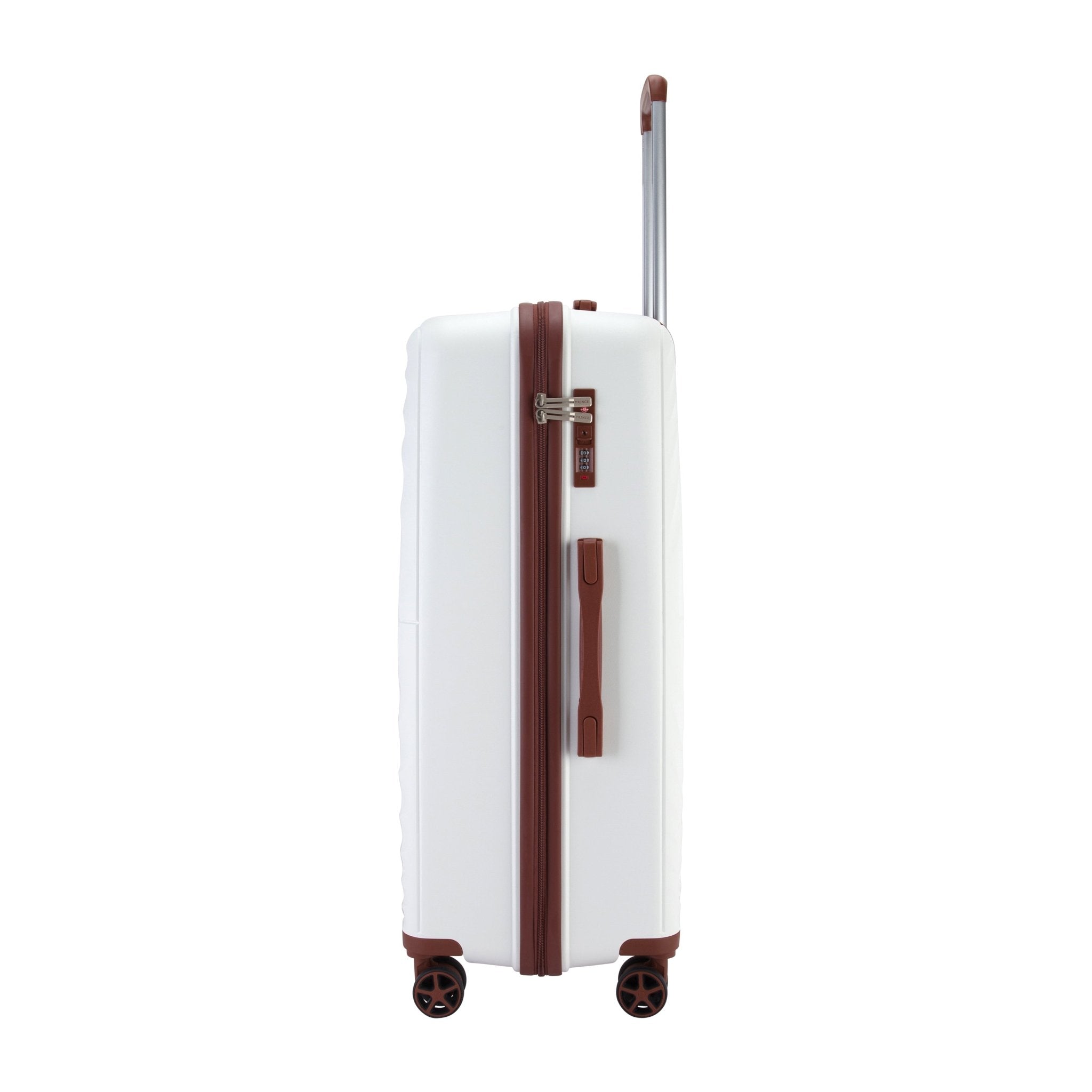 Prince Suitcase Unbreakable Set of 3-White PR16709