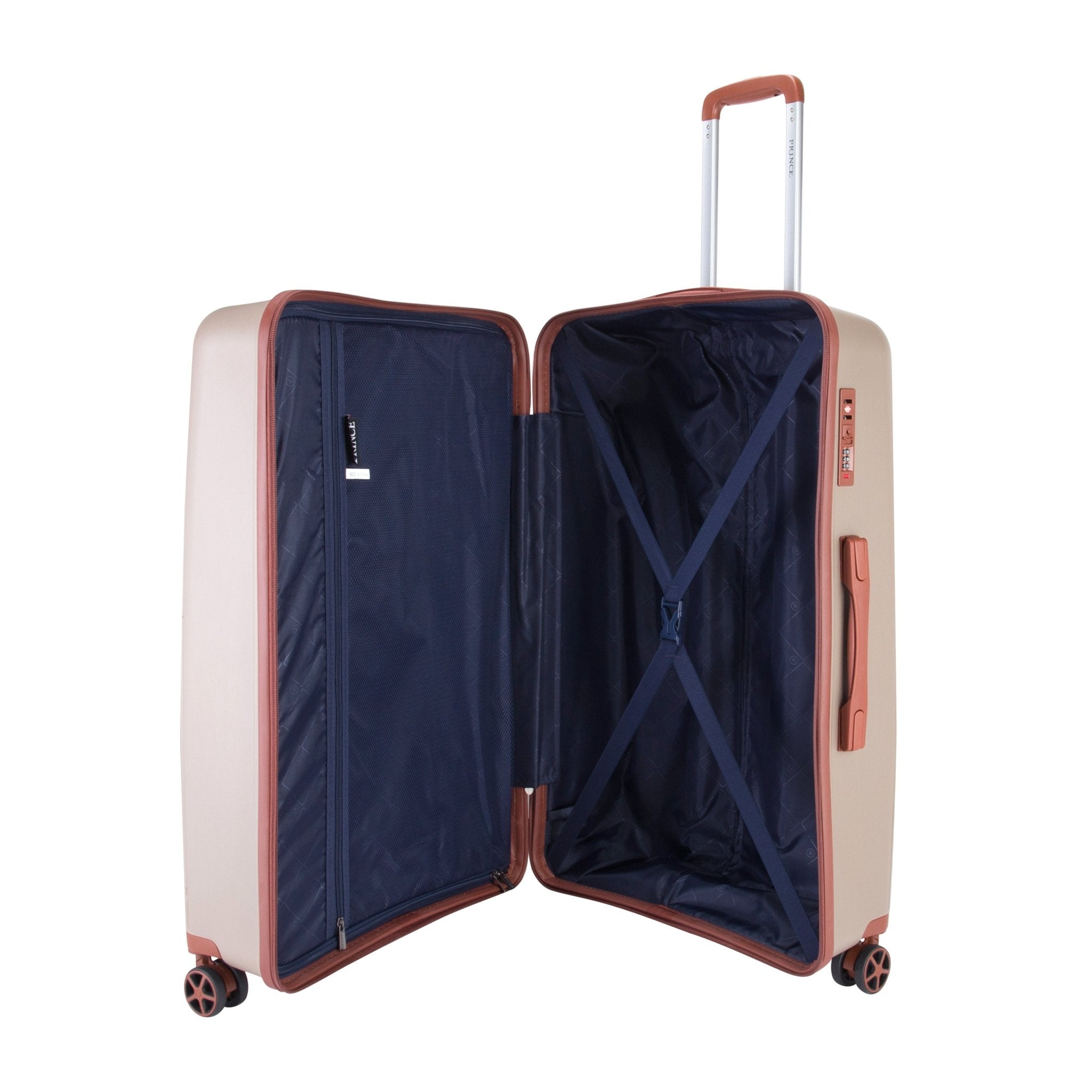 Prince Suitcase Unbreakable Set of 3-Champagne PR16709